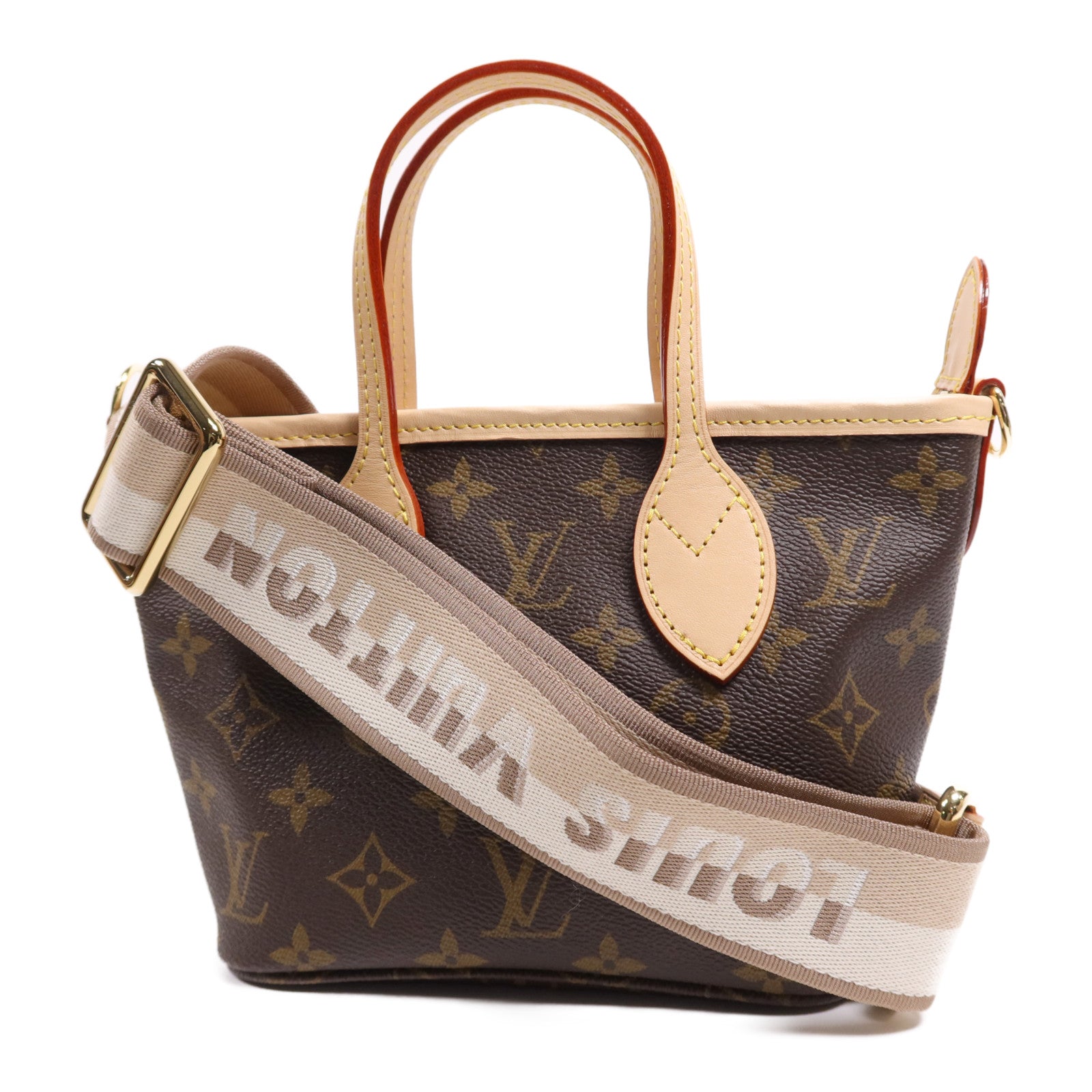 LOUIS VUITTON Monogram Neverfull BB金扣手挽肩背兩用袋