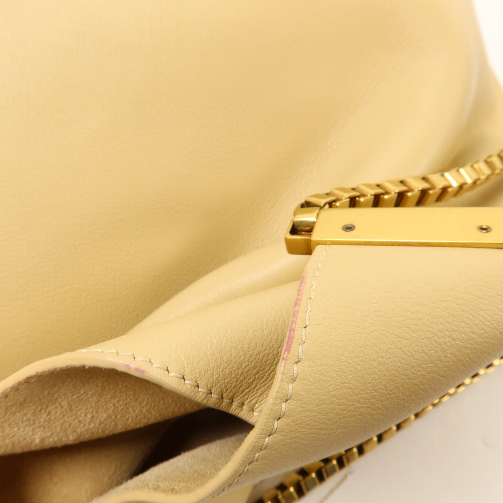 SAINT LAURENT 牛皮皮革Suzanne Hobo鏈帶肩背袋