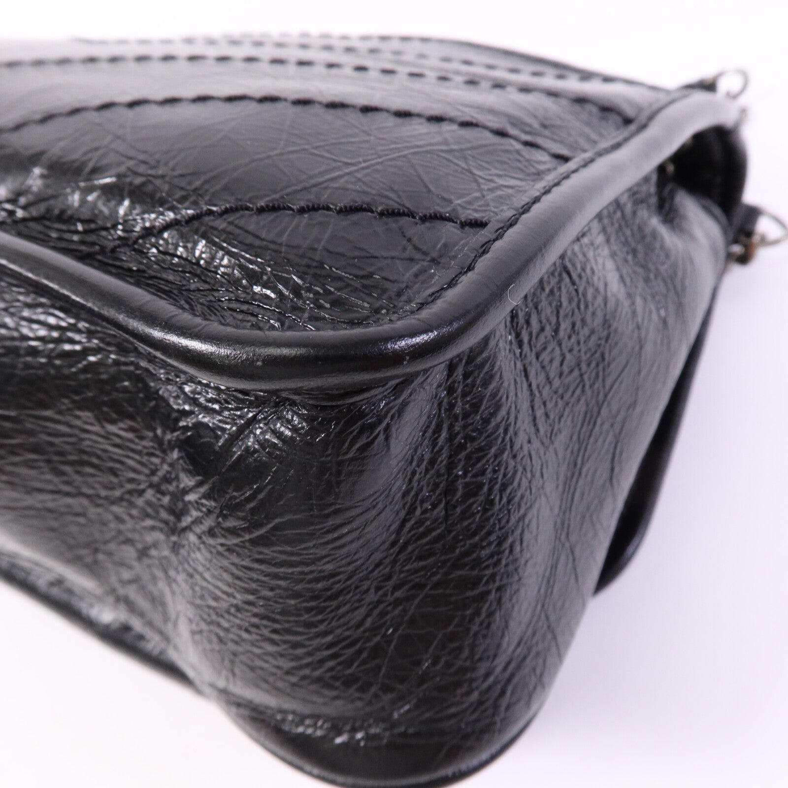 SAINT LAURENT 牛皮皮革Niki Baby銀扣鏈帶肩背袋