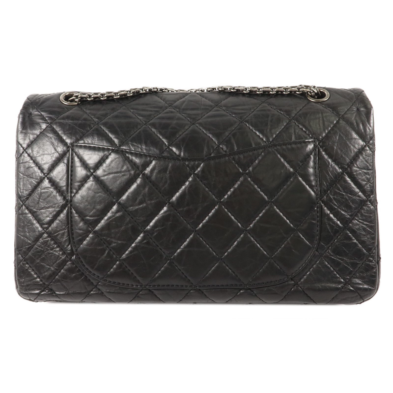 CHANEL 牛皮皮革2.55 Maxi鏈帶肩背袋