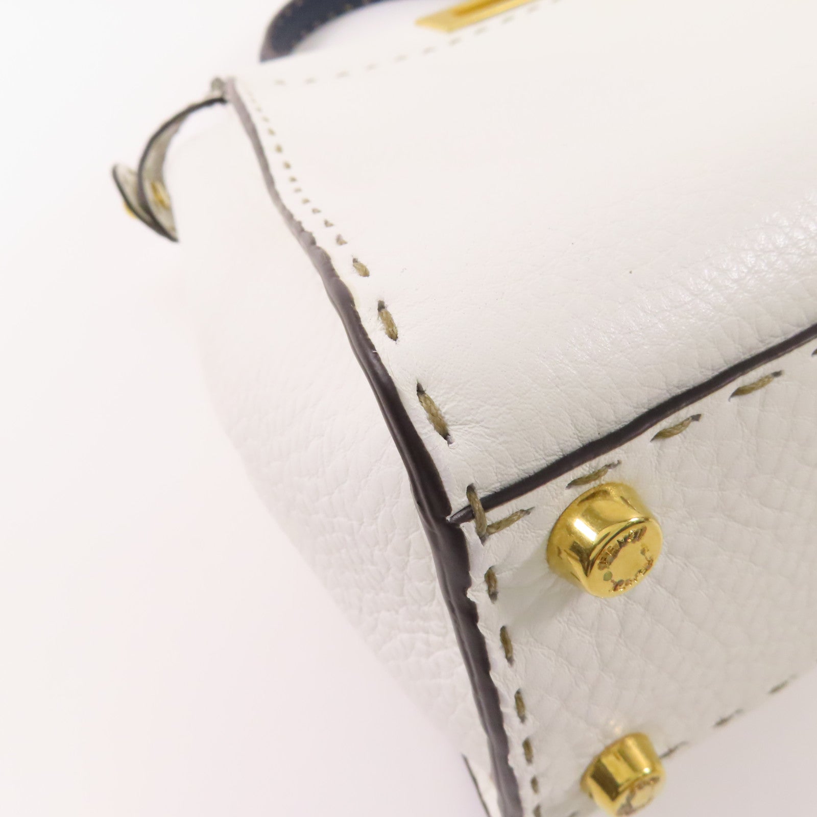 FENDI 牛皮皮革Peekaboo金扣手挽肩背兩用袋