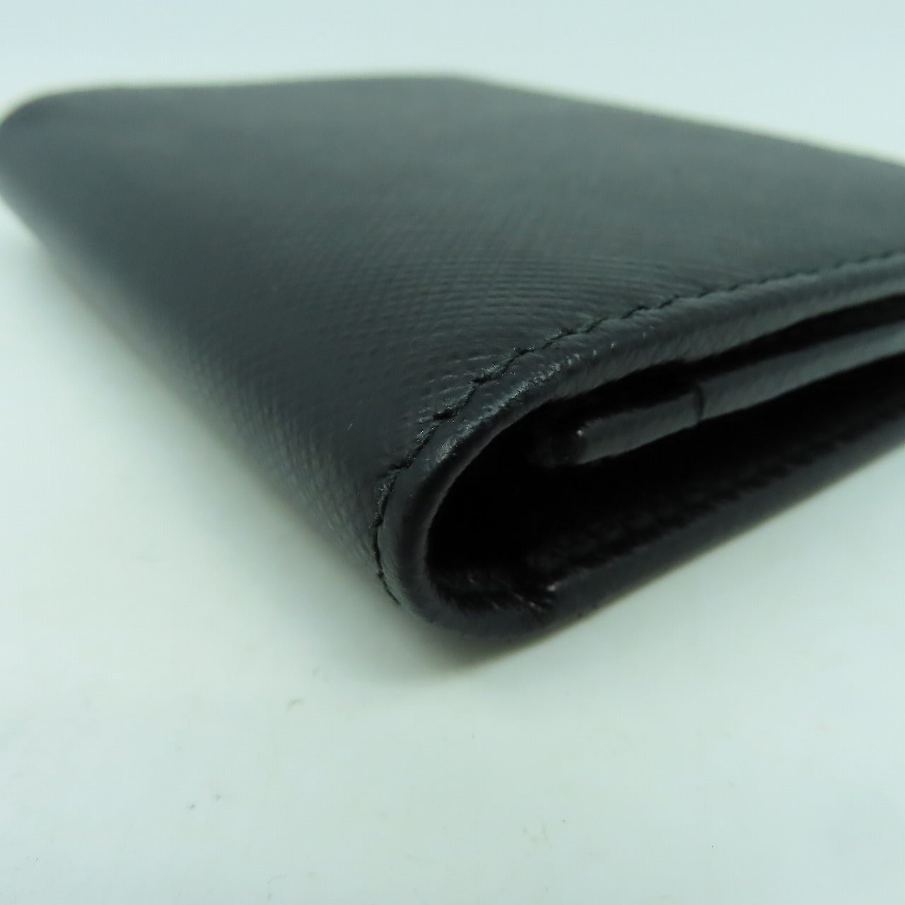 PRADA 牛皮皮革Card Case金扣卡片套黑色