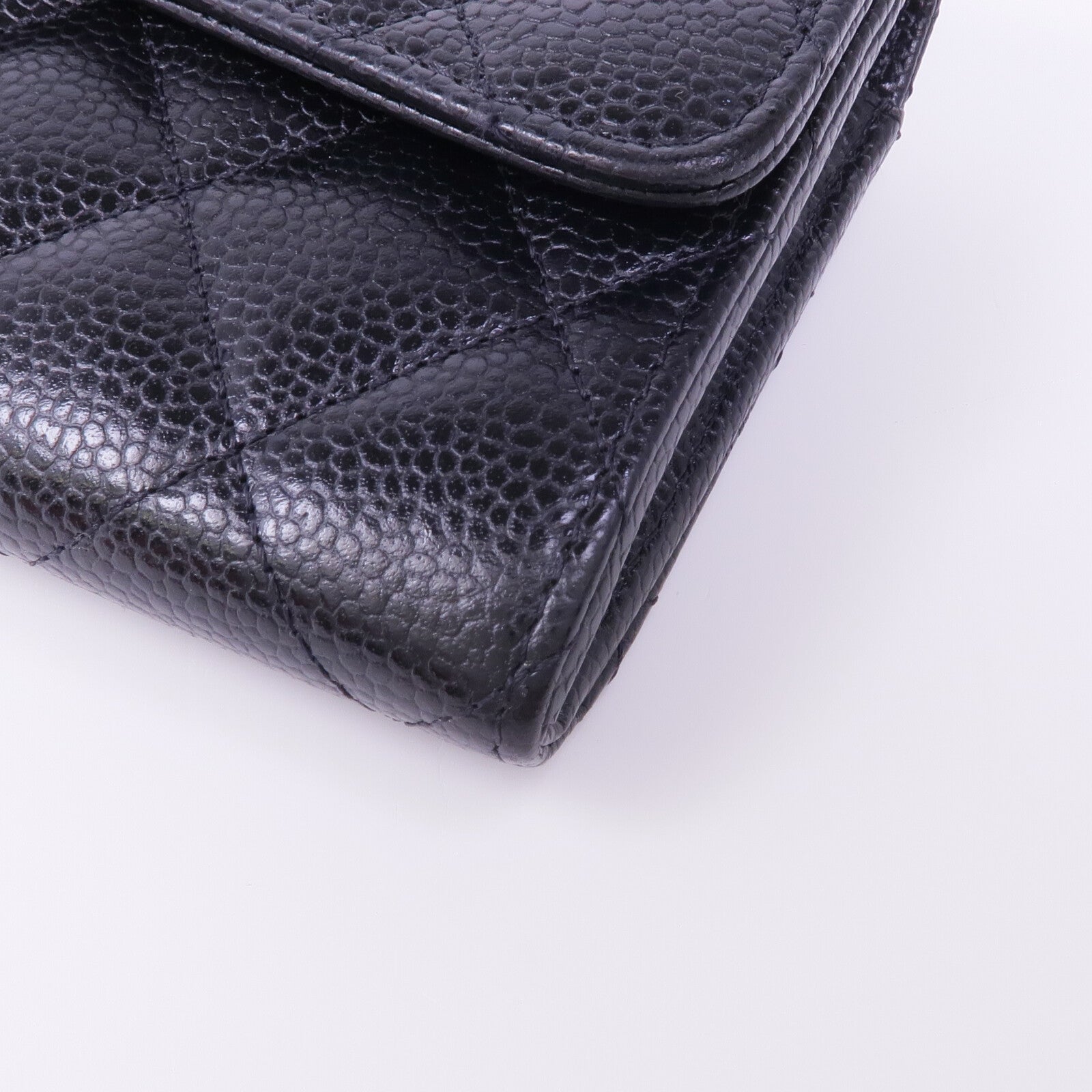 CHANEL 【激減優惠】牛皮皮革Long Wallet金扣長錢包