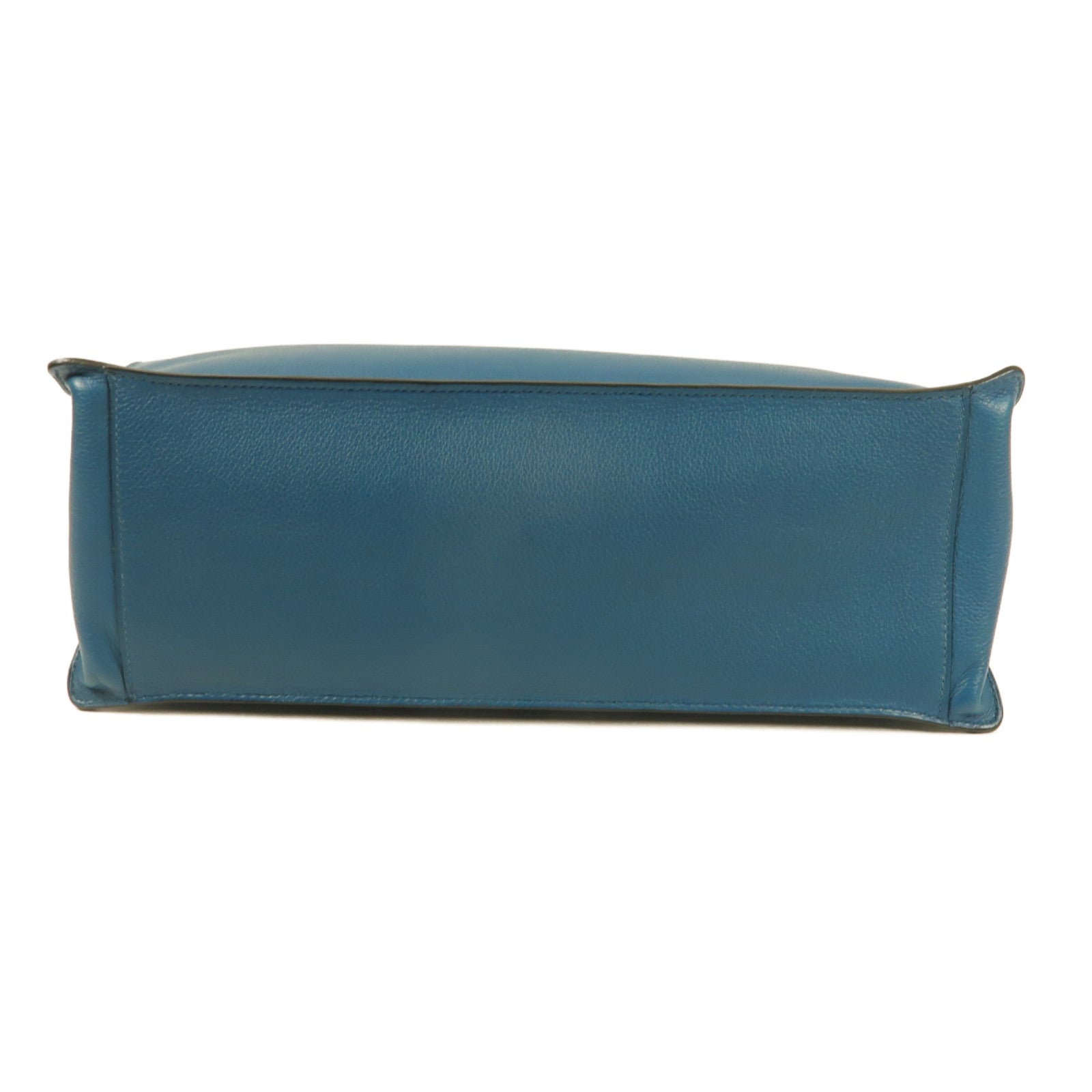 HERMES Evercolor皮革Etribelt手挽袋Bleu De Galice