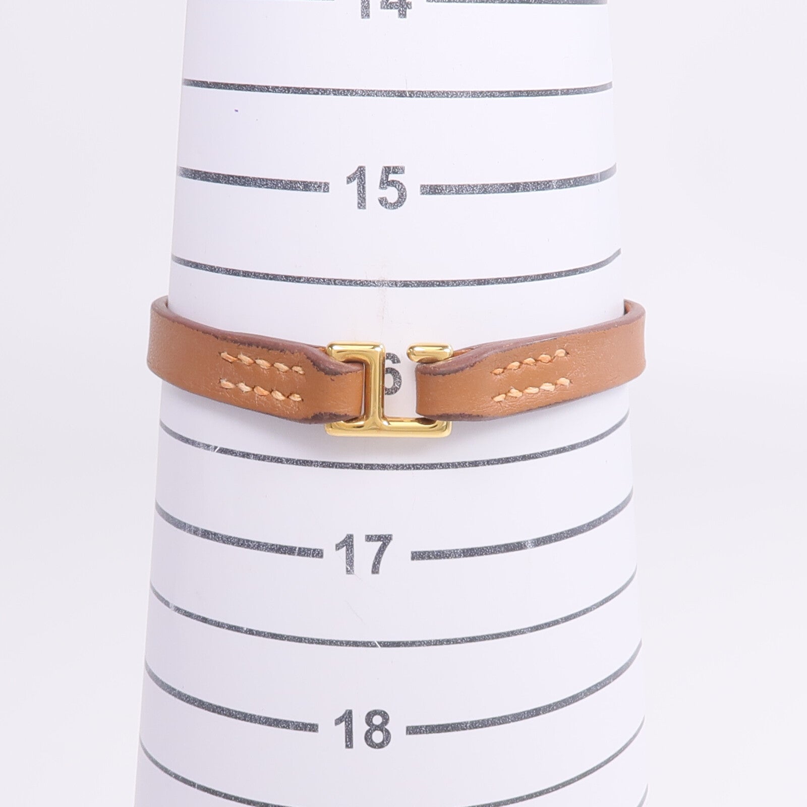 HERMES Swift皮革Mini Rivale Bracelet手帶Gold