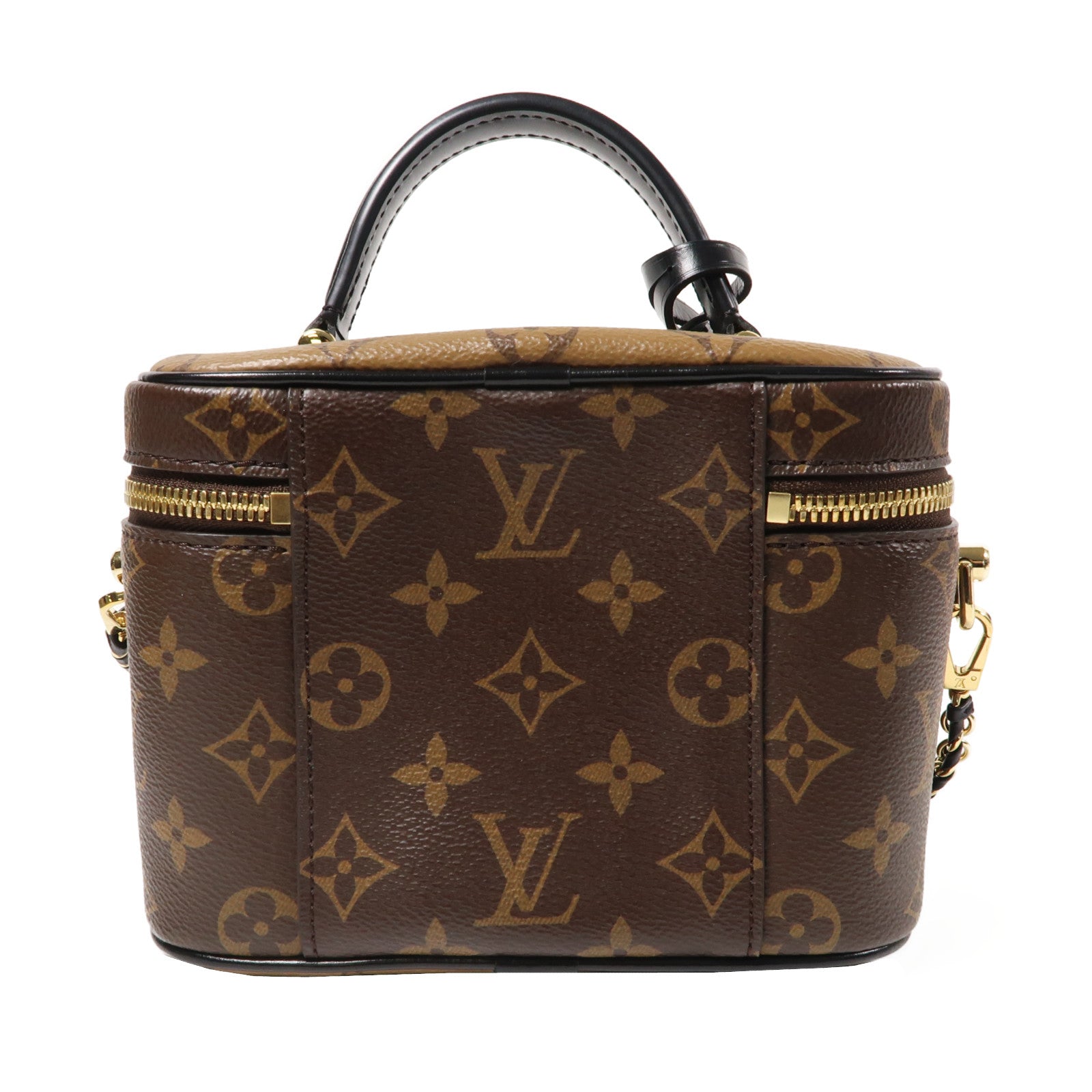 LOUIS VUITTON Monogram Vanity PM金扣手挽肩背兩用袋啡色