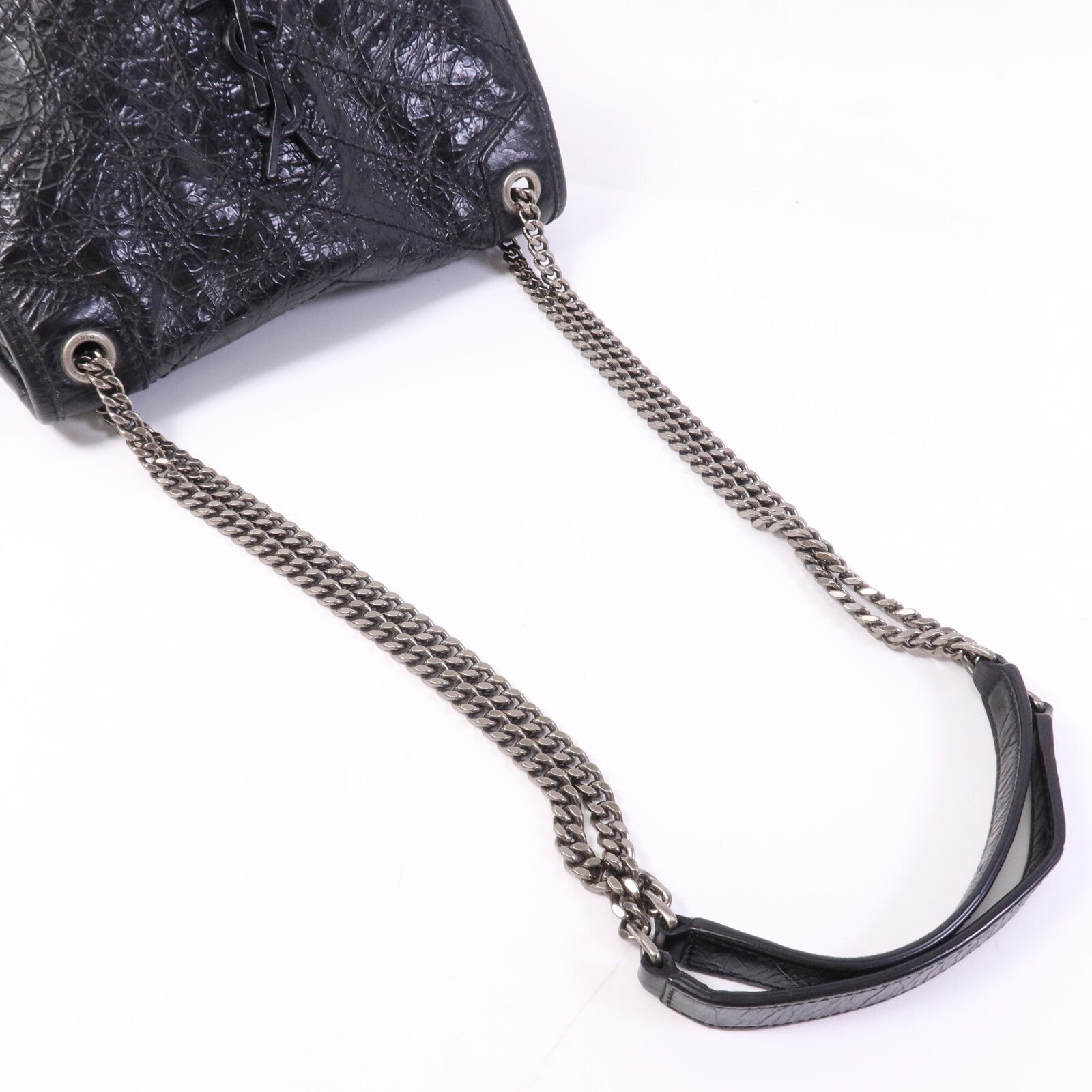 SAINT LAURENT 牛皮皮革Niki Baby銀扣鏈帶肩背袋