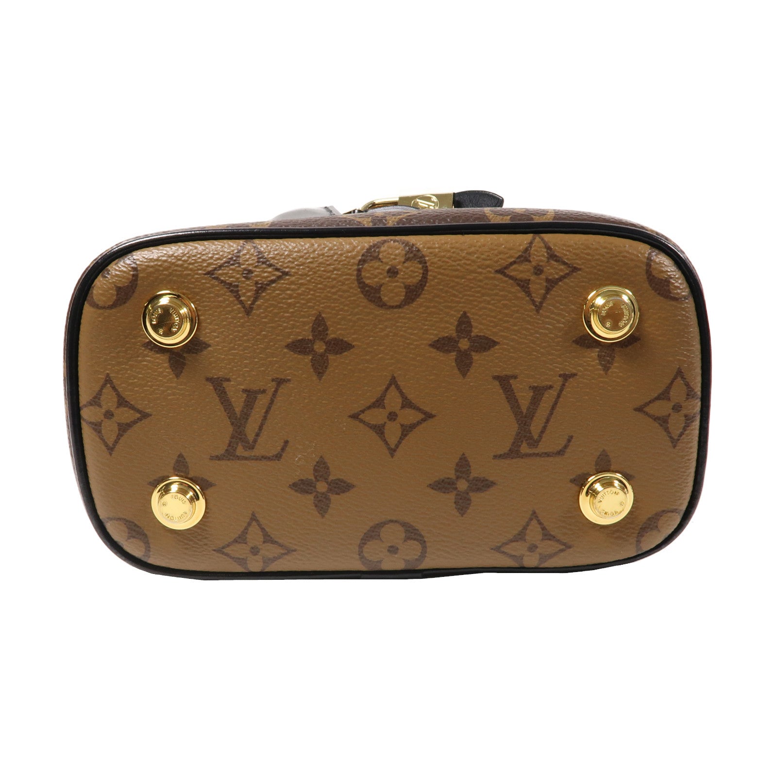LOUIS VUITTON Monogram Vanity PM金扣手挽肩背兩用袋啡色