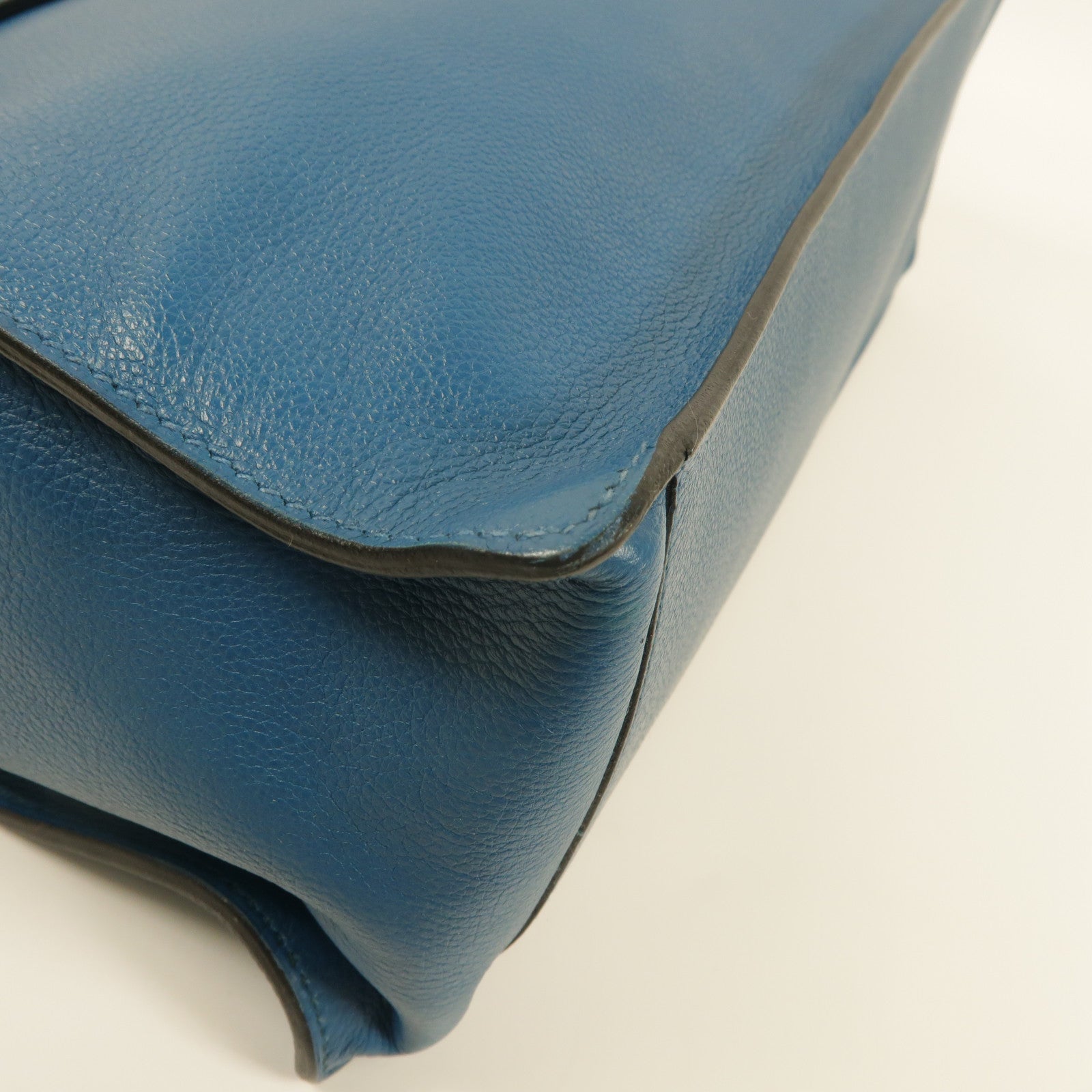 HERMES Evercolor皮革Etribelt手挽袋Bleu De Galice