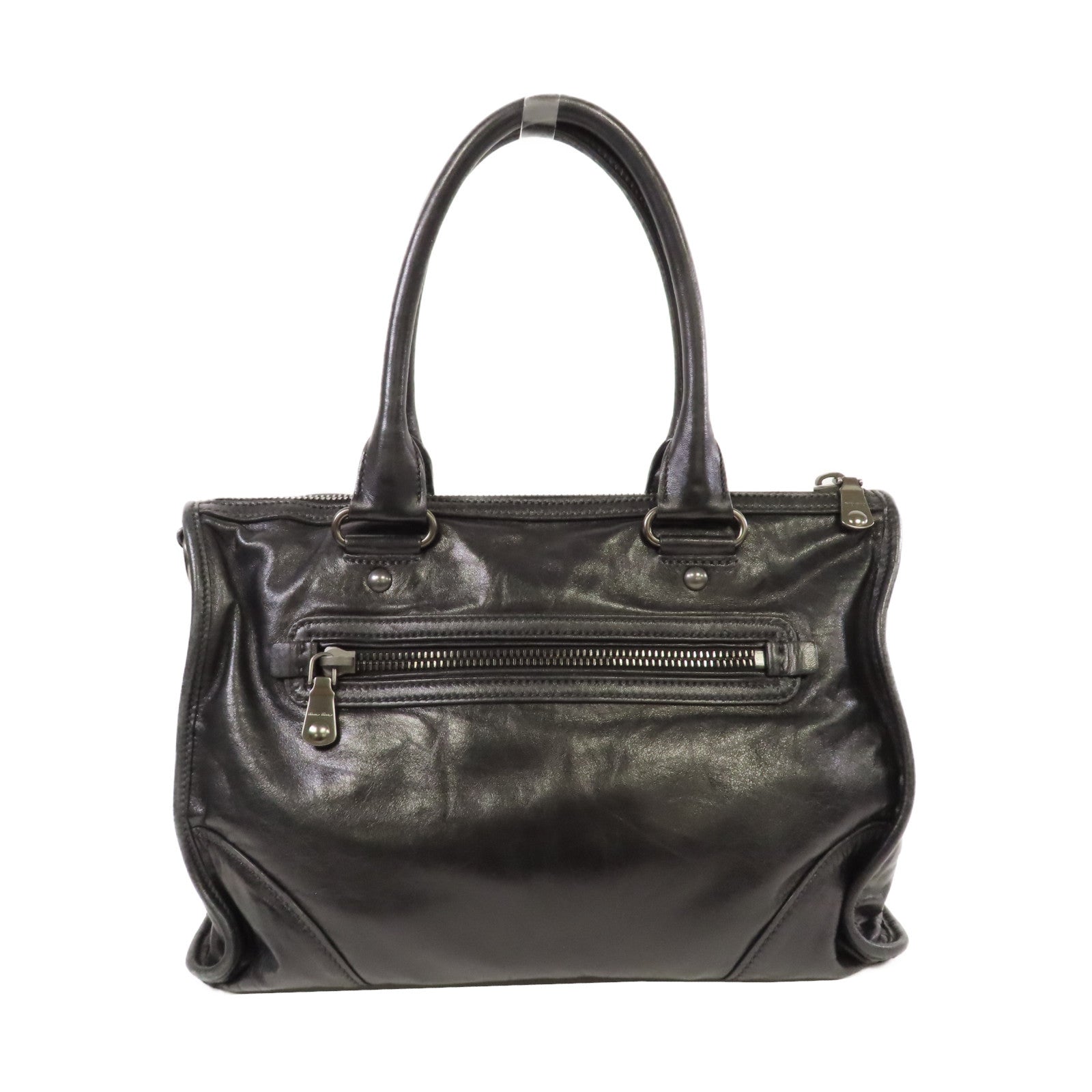 Miu Miu 牛皮皮革2 Way Shoulder手挽肩背兩用袋黑色