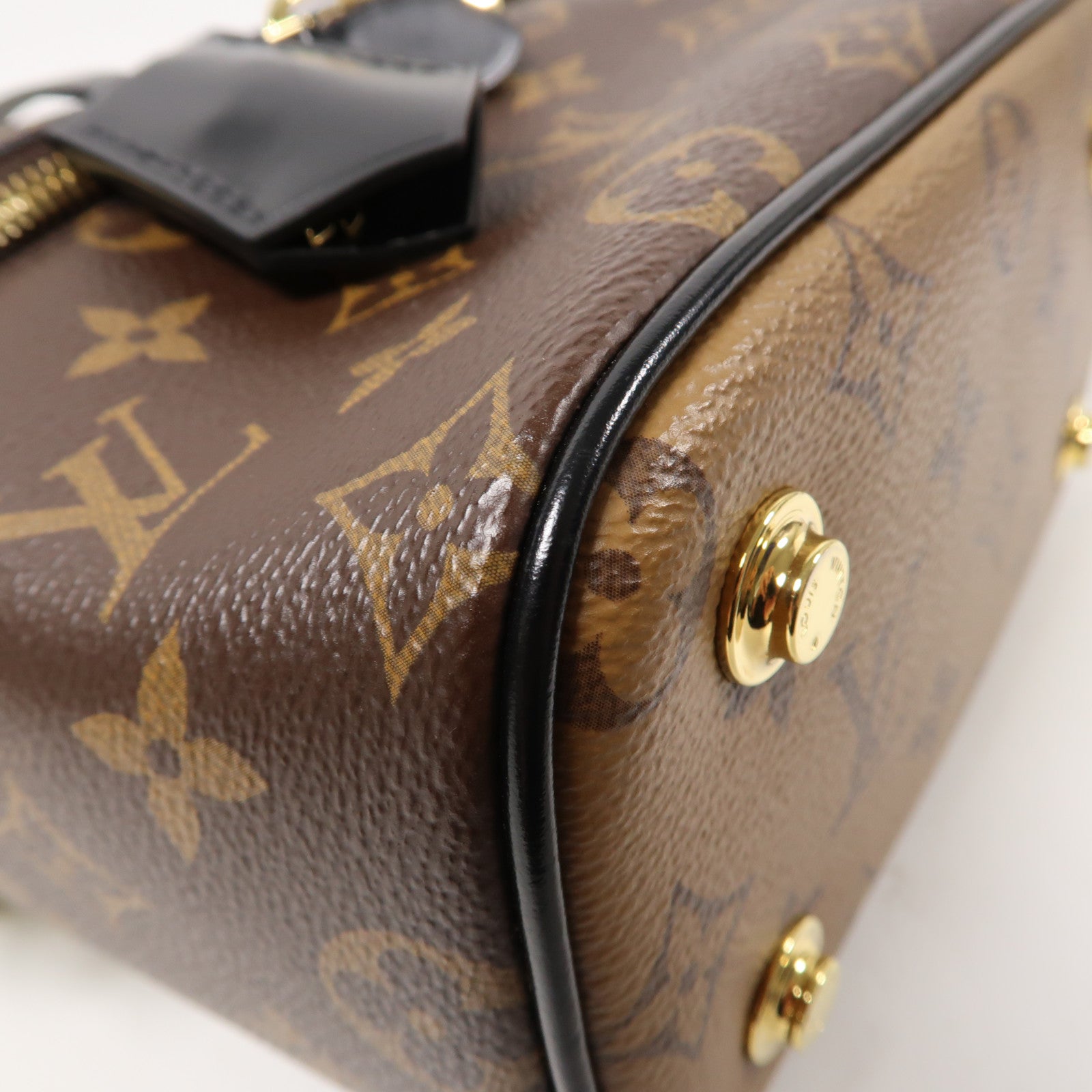 LOUIS VUITTON Monogram Vanity PM金扣手挽肩背兩用袋啡色