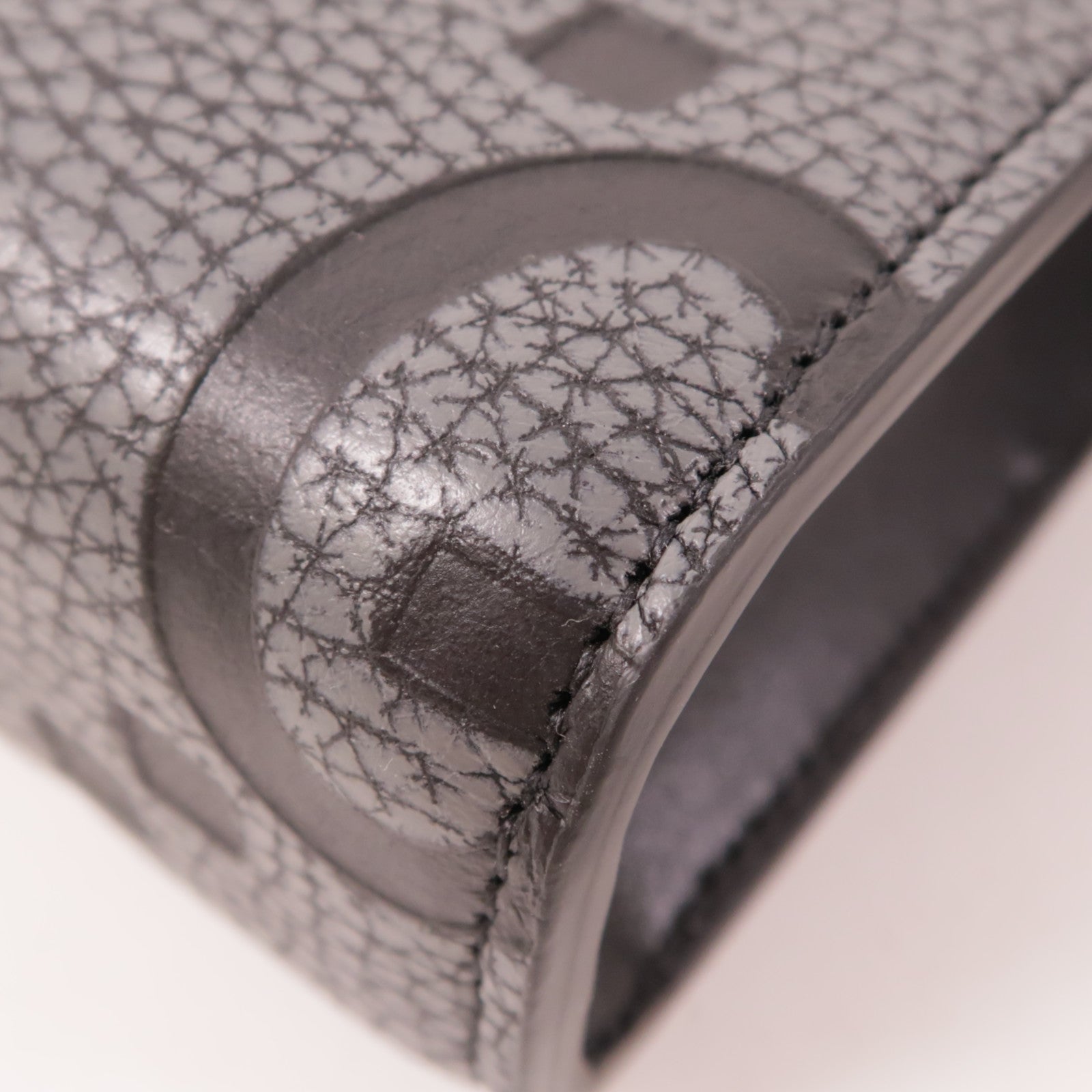 GUCCI SHW Jumbo GG Mini Shoulder Bag Black/Gray Leather 795240