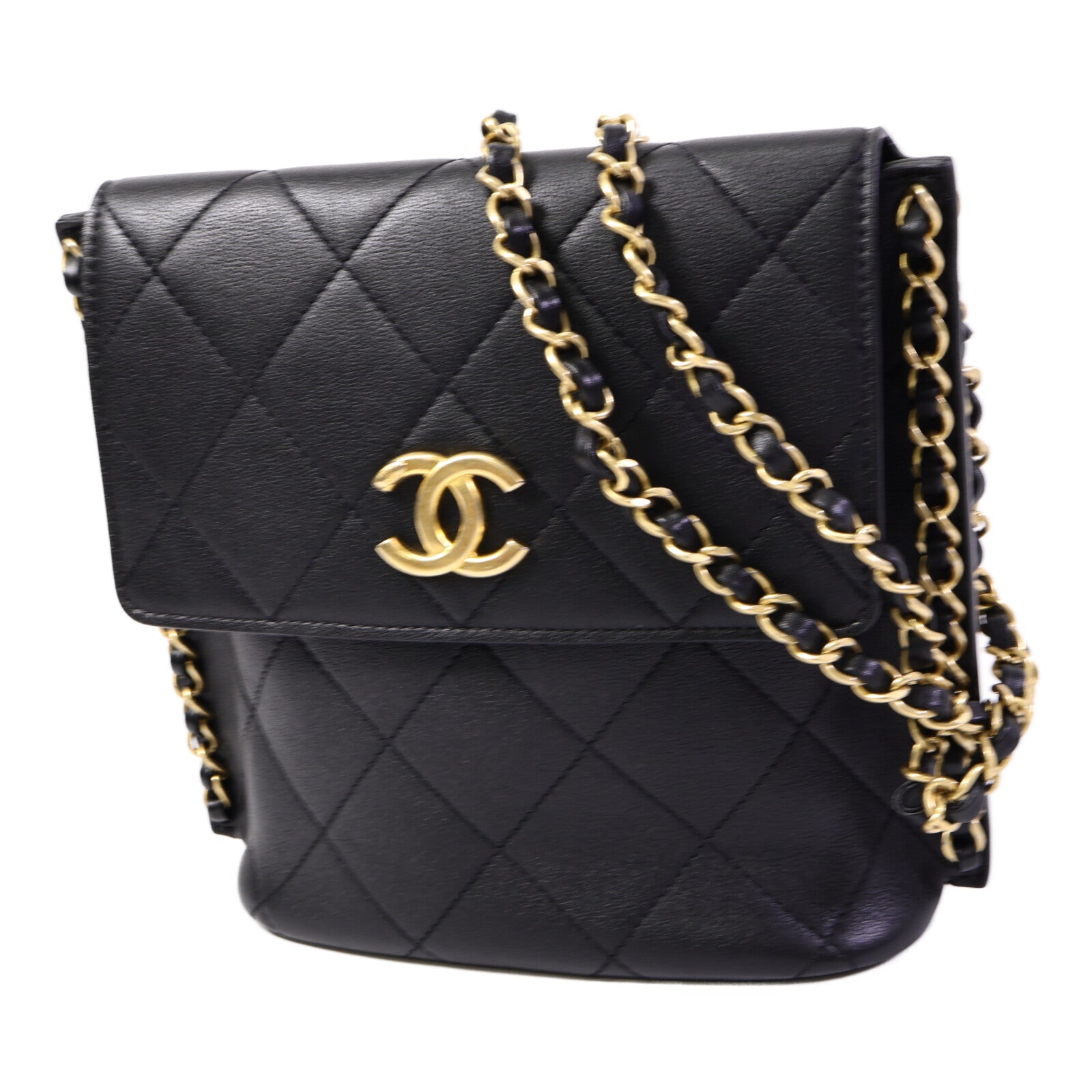 CHANEL 牛皮皮革Chain Shoulder Bag鏈帶肩背袋
