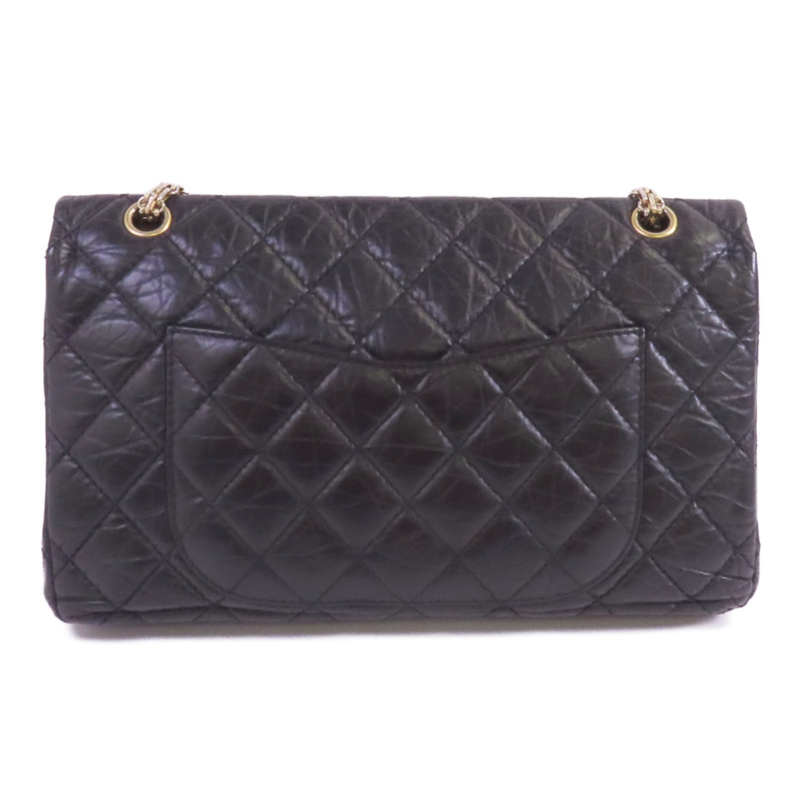 CHANEL 牛皮皮革2.55 Large金扣鏈帶肩背袋