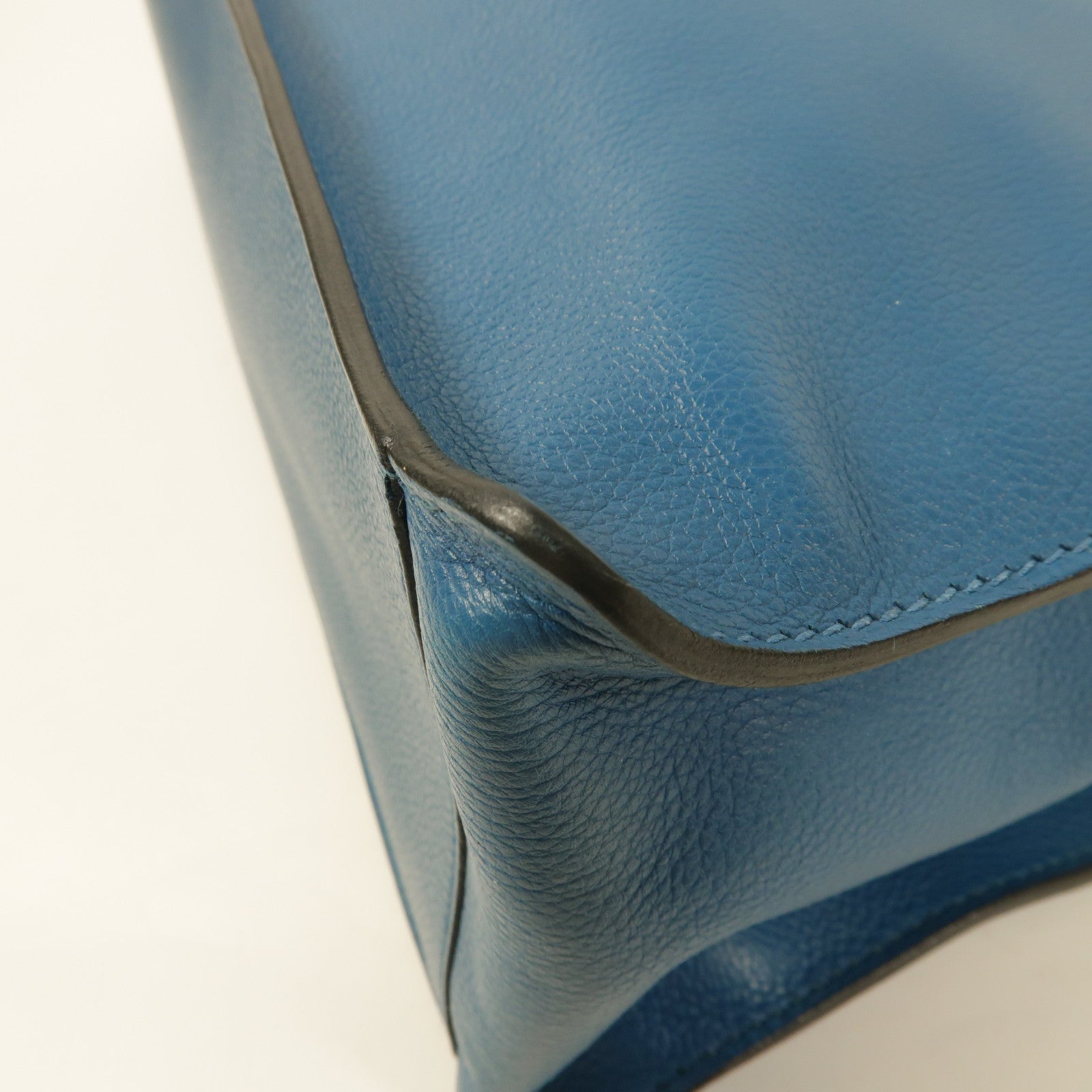 HERMES Evercolor皮革Etribelt手挽袋Bleu De Galice