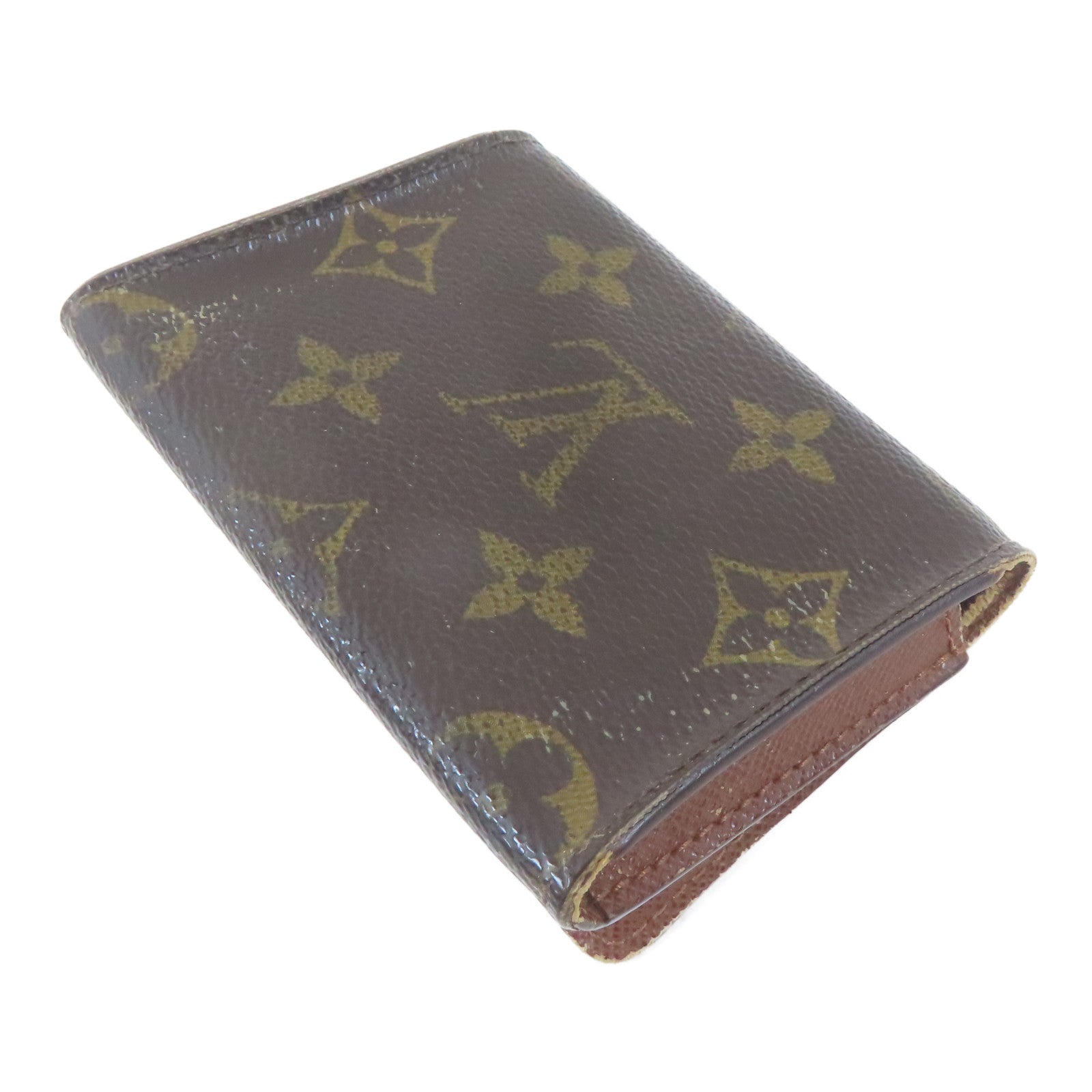 LOUIS VUITTON Monogram Amberop Cartes De Visit Card Case卡片套啡色