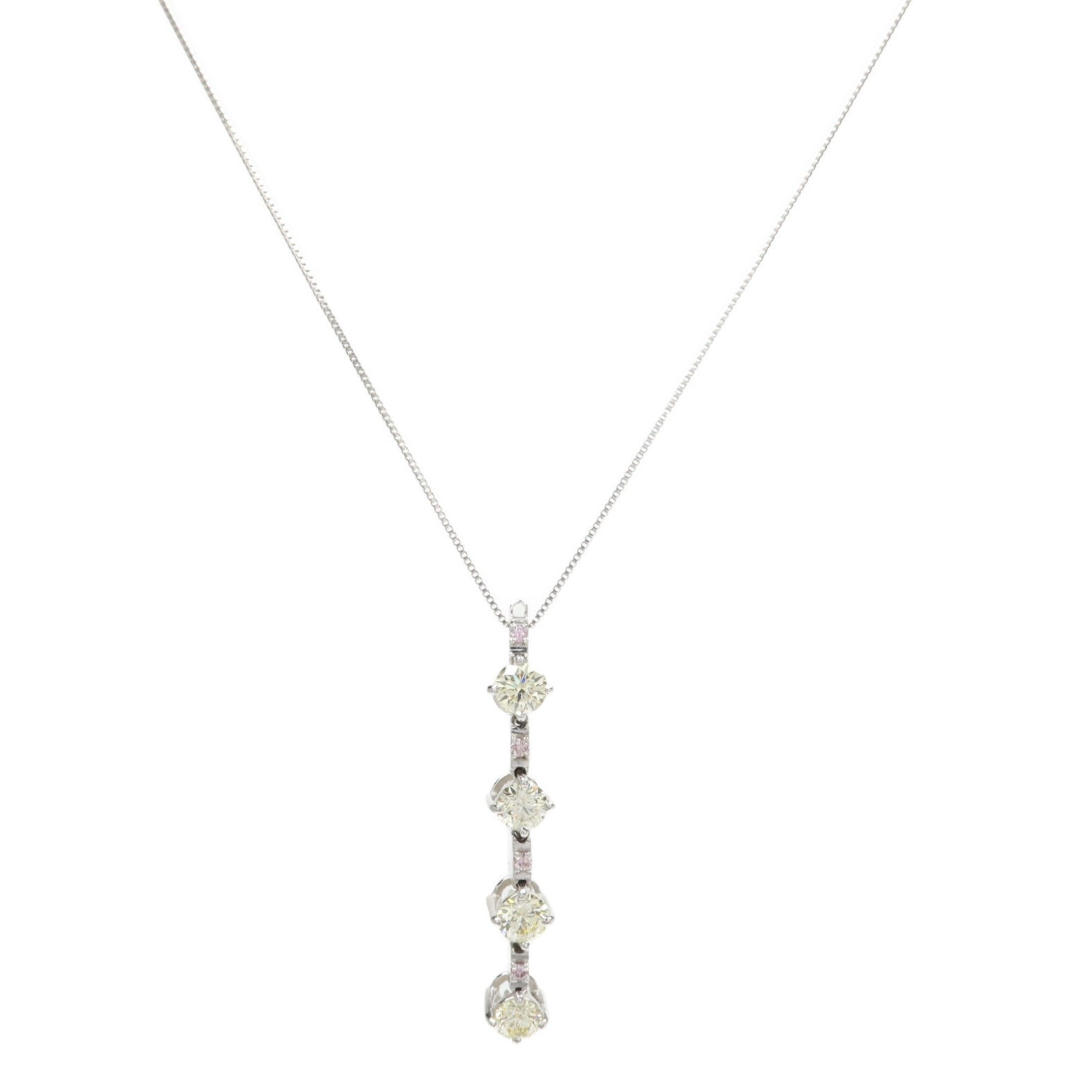JEWELRY 【激減優惠】18K白金Pink Diamond Necklace鑽石項鍊
