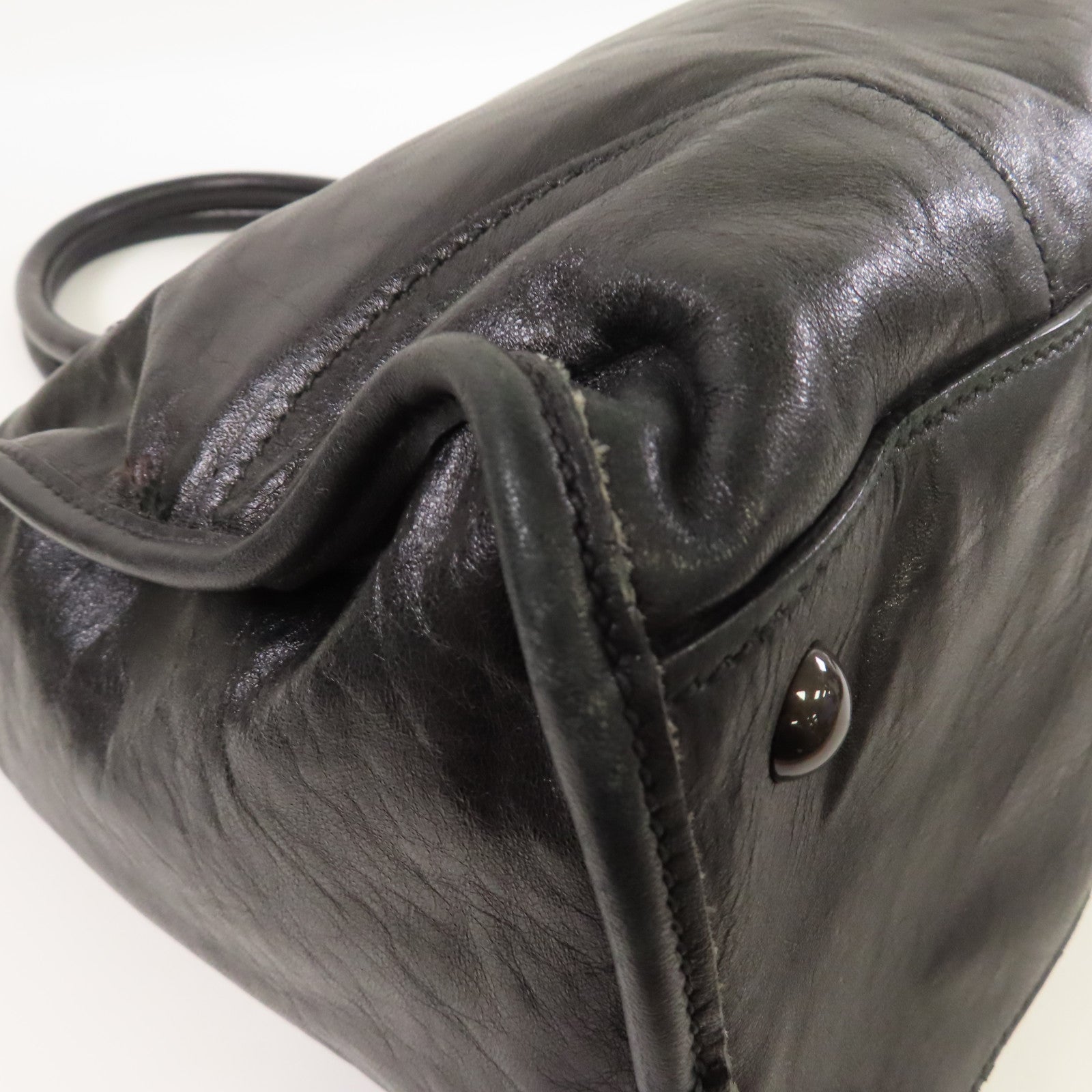 Miu Miu 牛皮皮革2 Way Shoulder手挽肩背兩用袋黑色