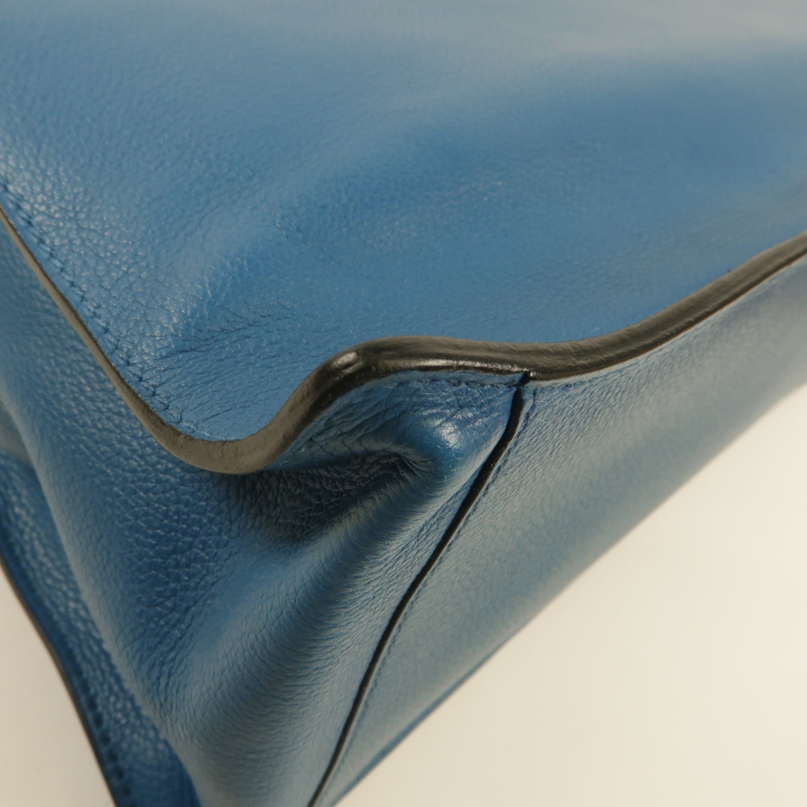 HERMES Evercolor皮革Etribelt手挽袋Bleu De Galice