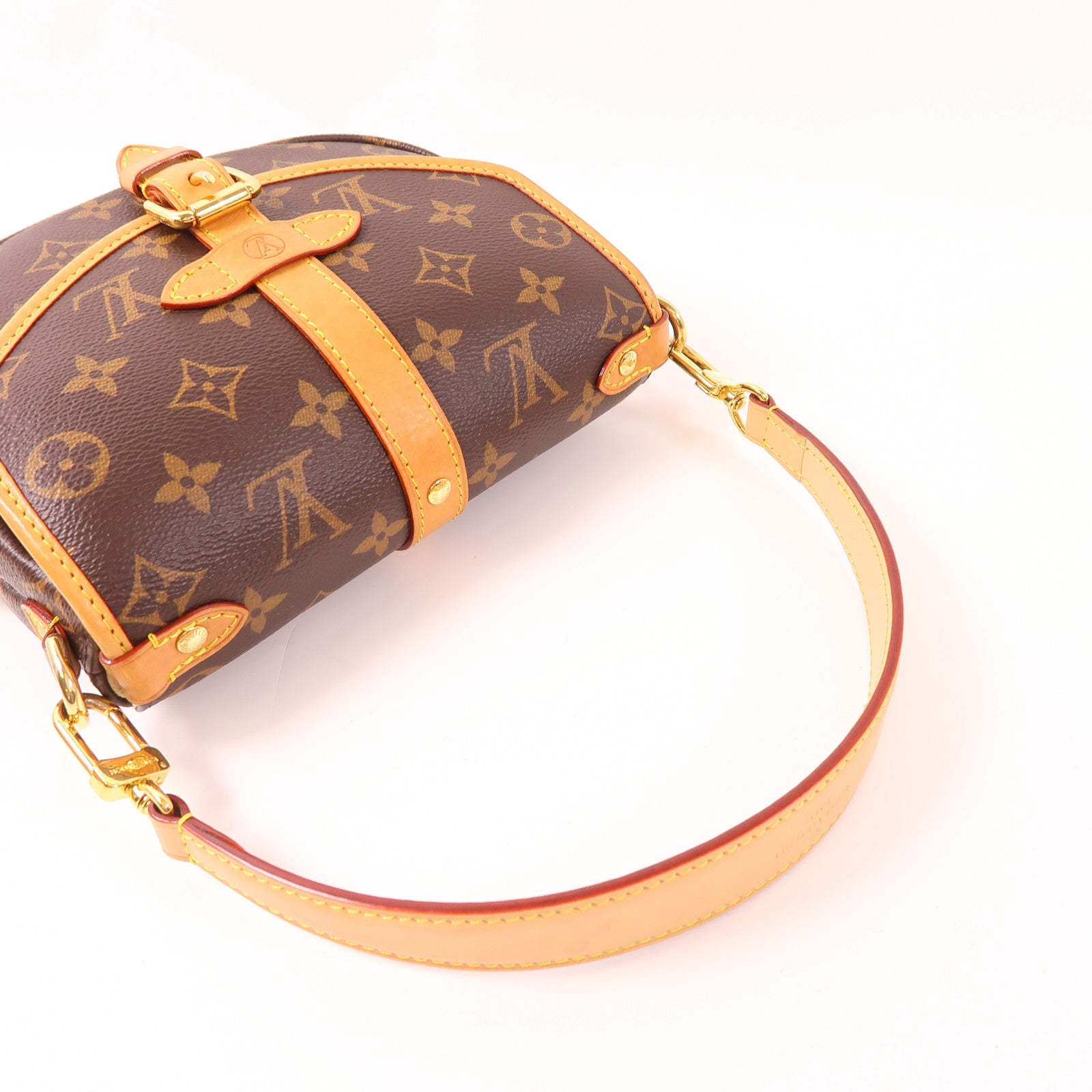 LOUIS VUITTON Monogram Saumur BB金扣手挽肩背兩用袋