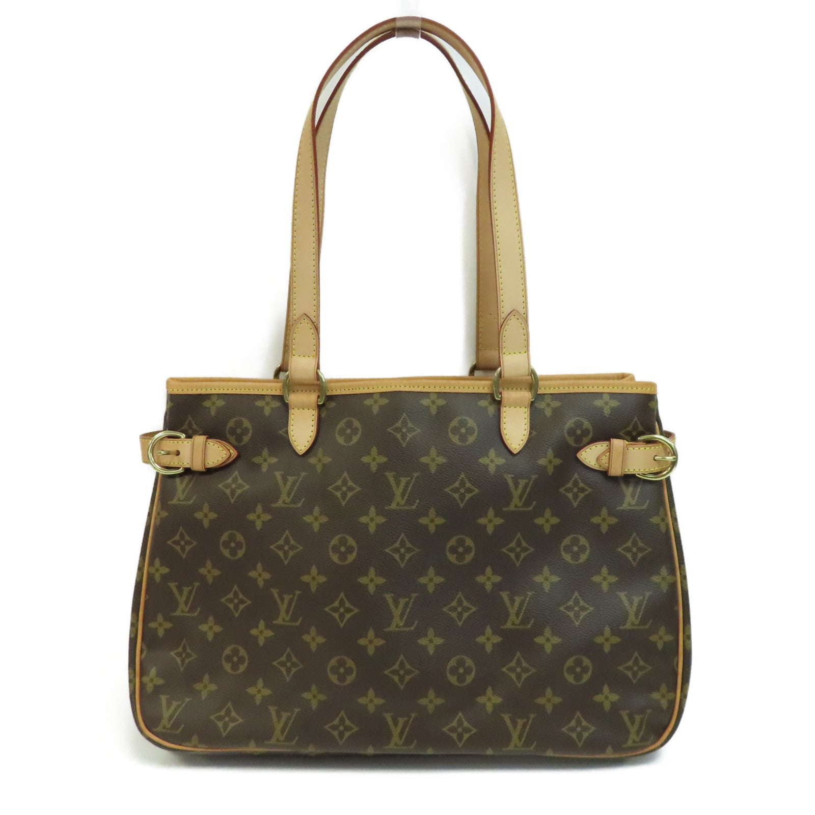 LOUIS VUITTON Monogram Batignolles Horizontal金扣肩背袋棕色