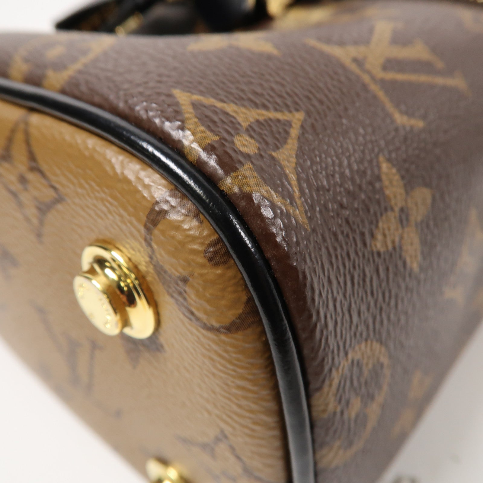 LOUIS VUITTON Monogram Vanity PM金扣手挽肩背兩用袋啡色