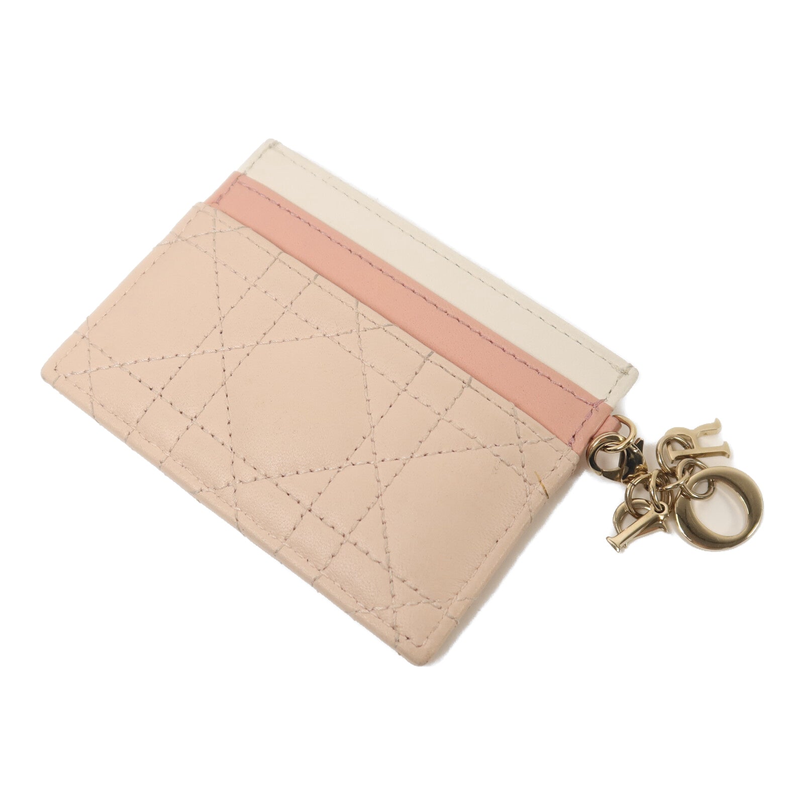 Dior 羊皮皮革Card Case銀扣卡片套