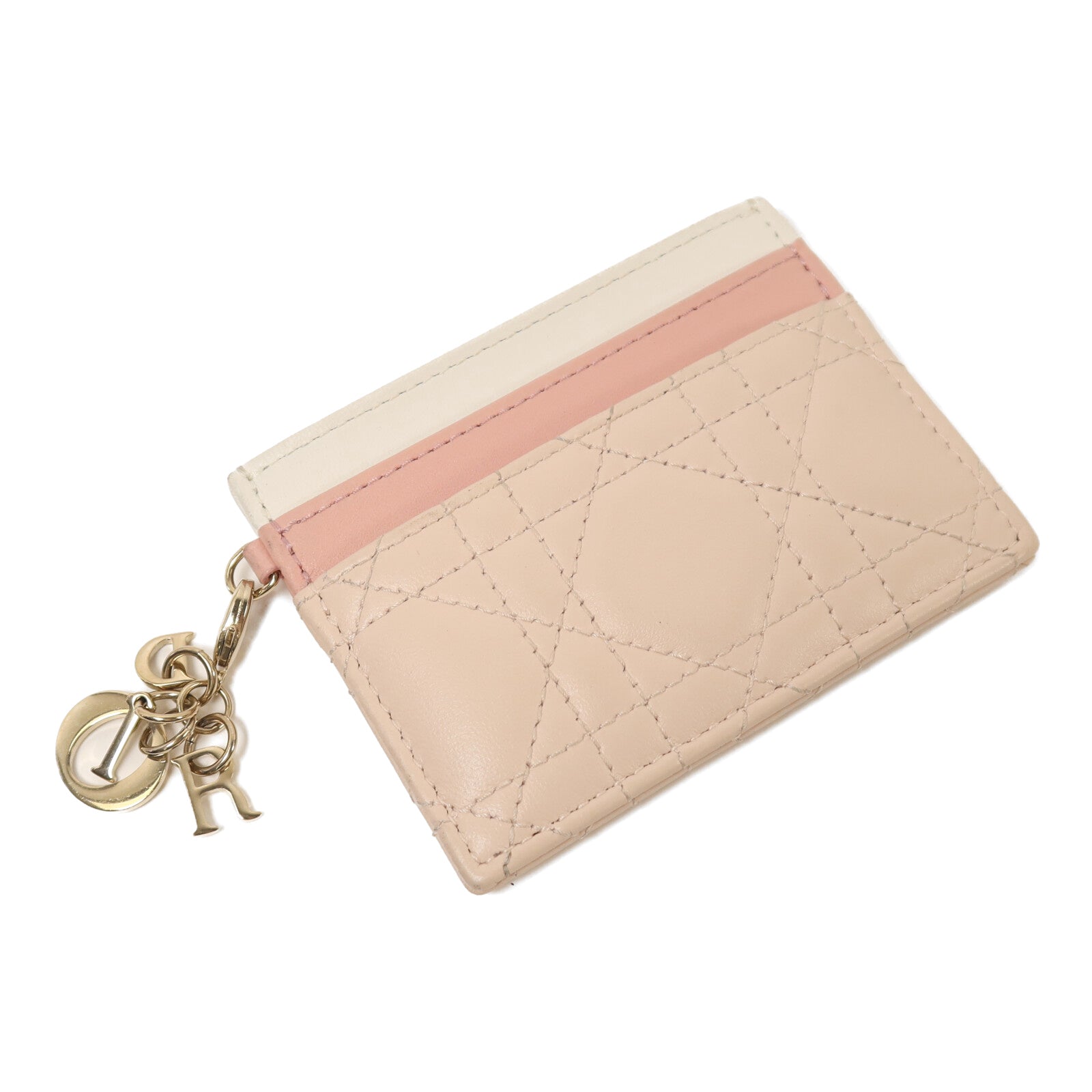 Dior 羊皮皮革Card Case銀扣卡片套