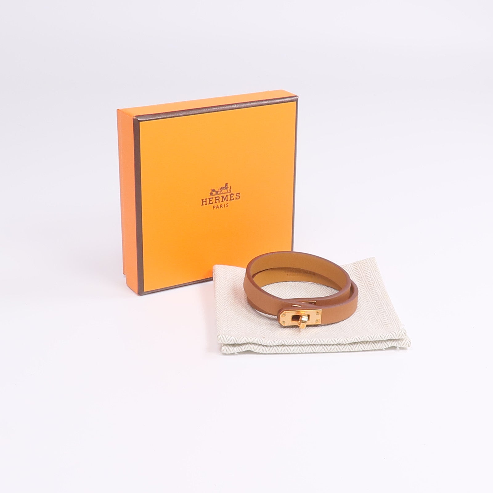 HERMES Swift皮革Mini Kelly Double Tour Bracelet手鏈