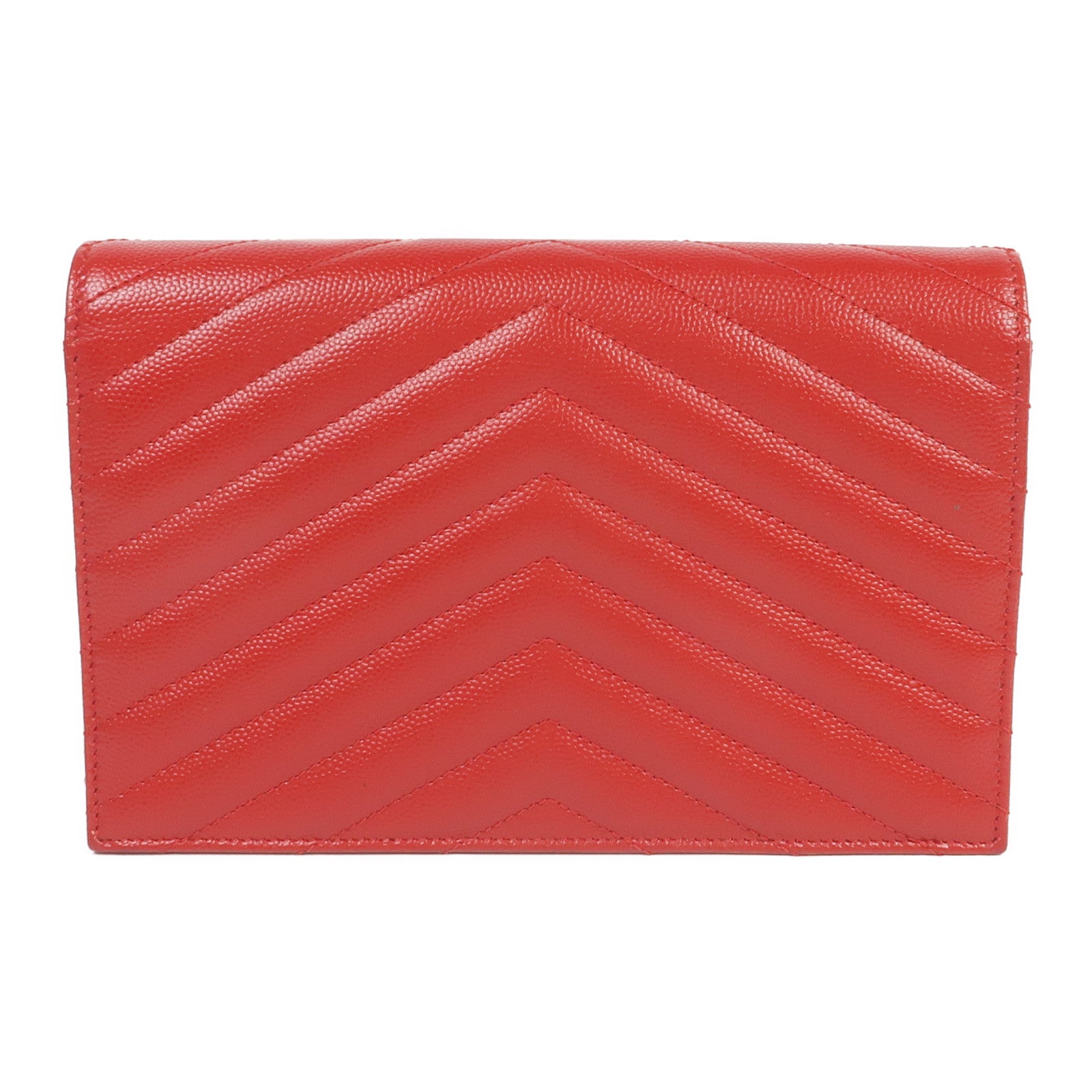 SAINT LAURENT 牛皮皮革Cassandre Envelope Chain Wallet銀扣鏈帶肩背袋