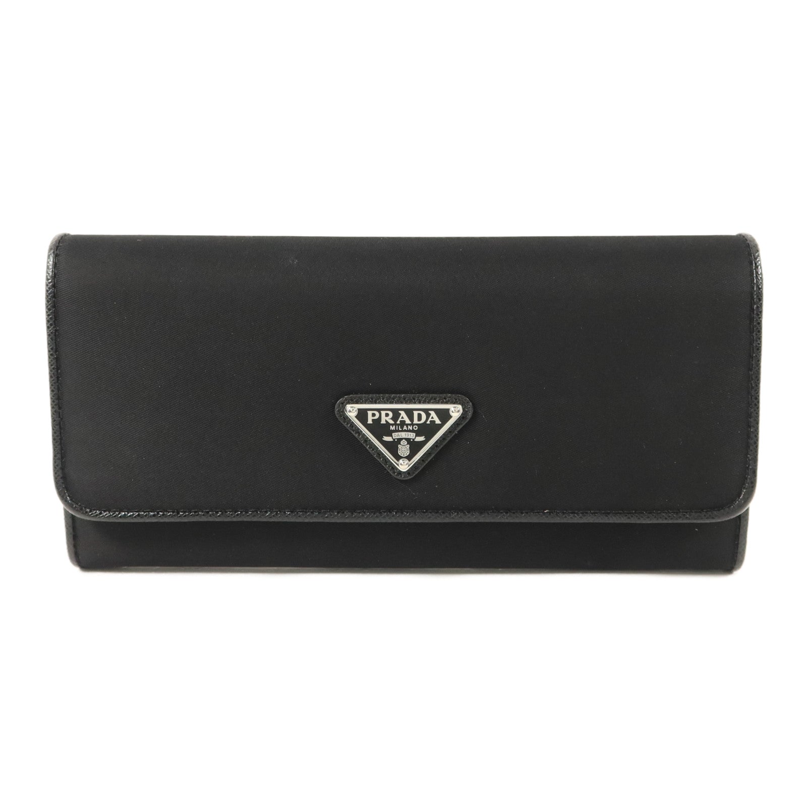 PRADA 尼龍/Saffiano皮革Long Wallet長錢包