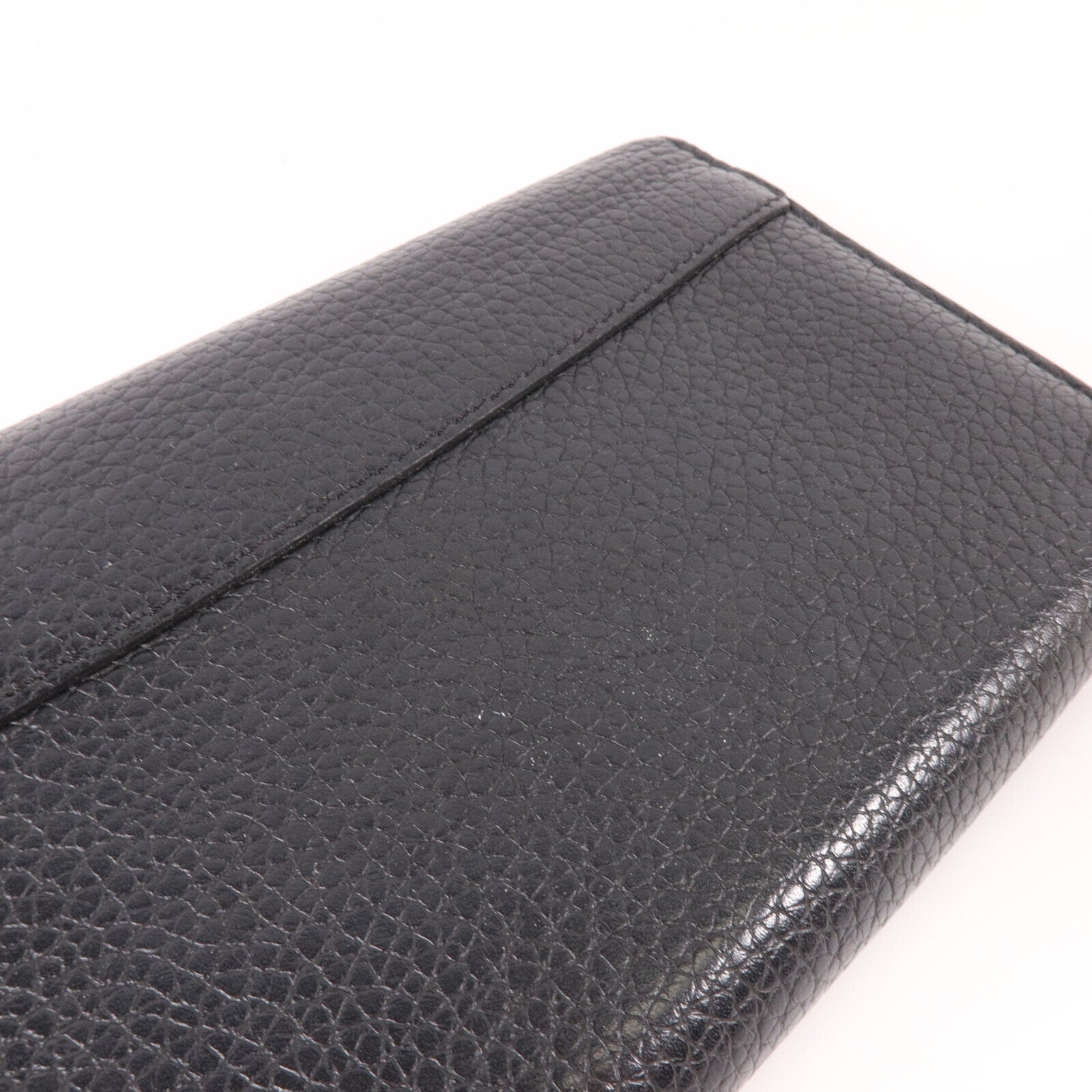 LOUIS VUITTON Taurillon皮革Capucines Wallet金扣長錢包