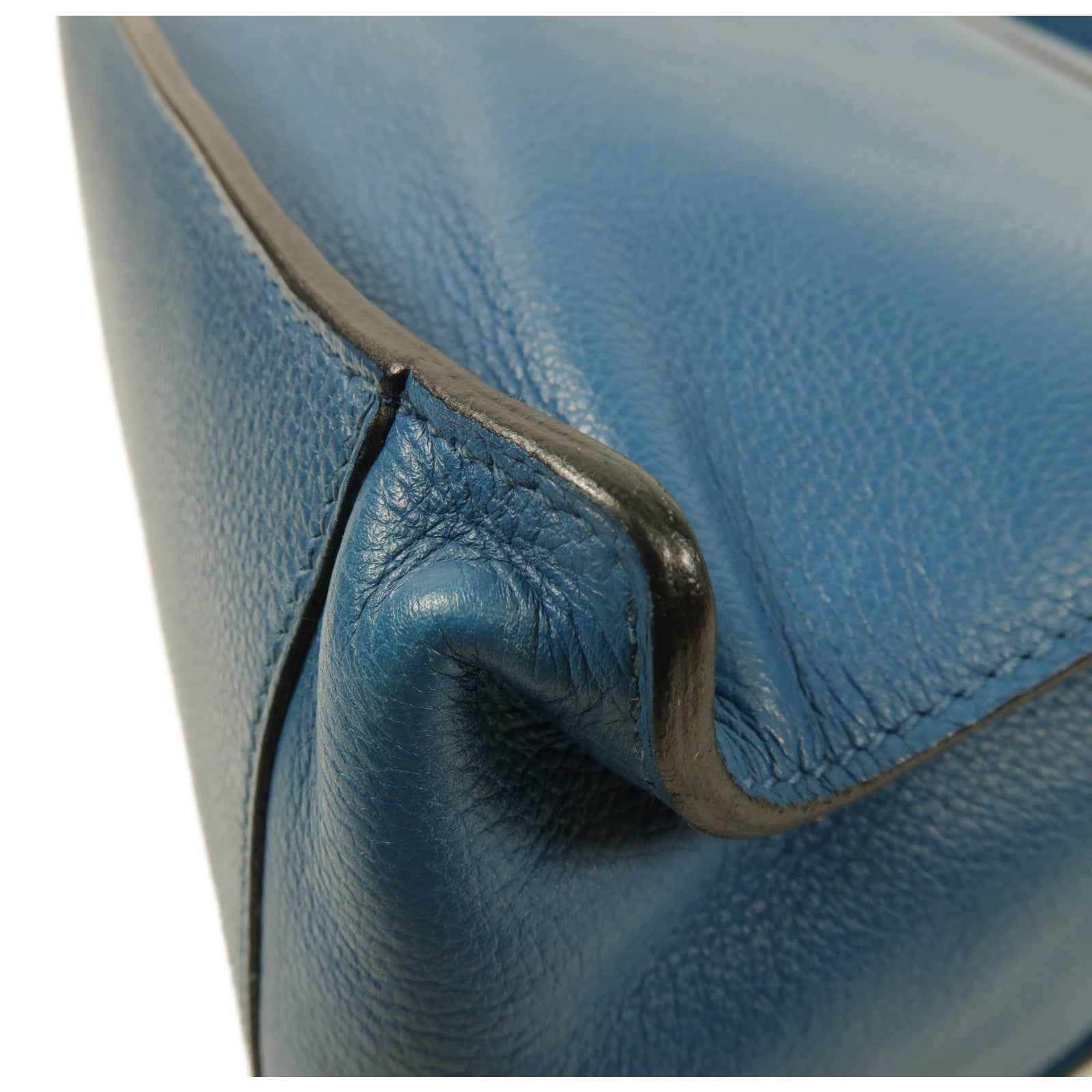 HERMES Evercolor皮革Etribelt手挽袋Bleu De Galice