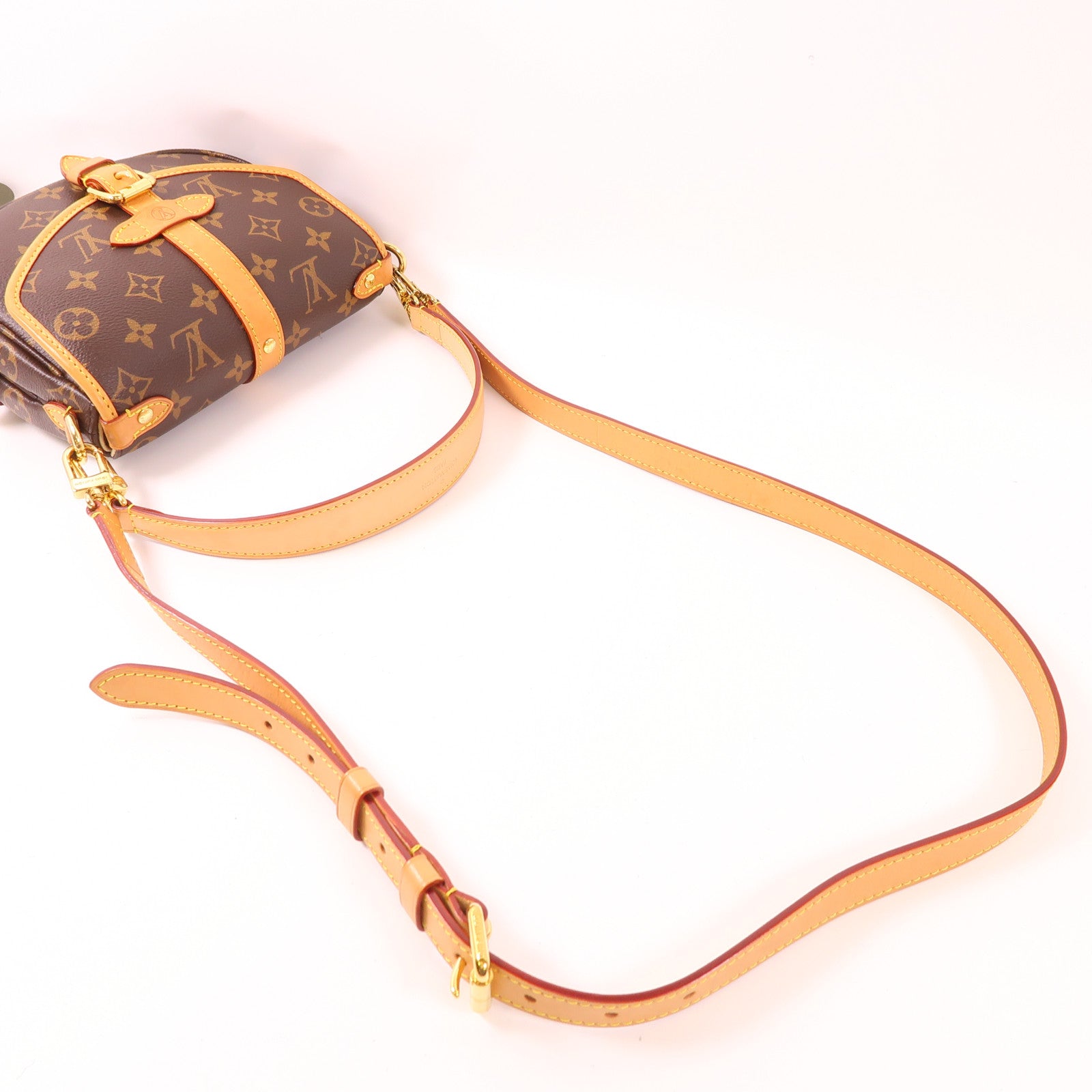 LOUIS VUITTON Monogram Saumur BB金扣手挽肩背兩用袋