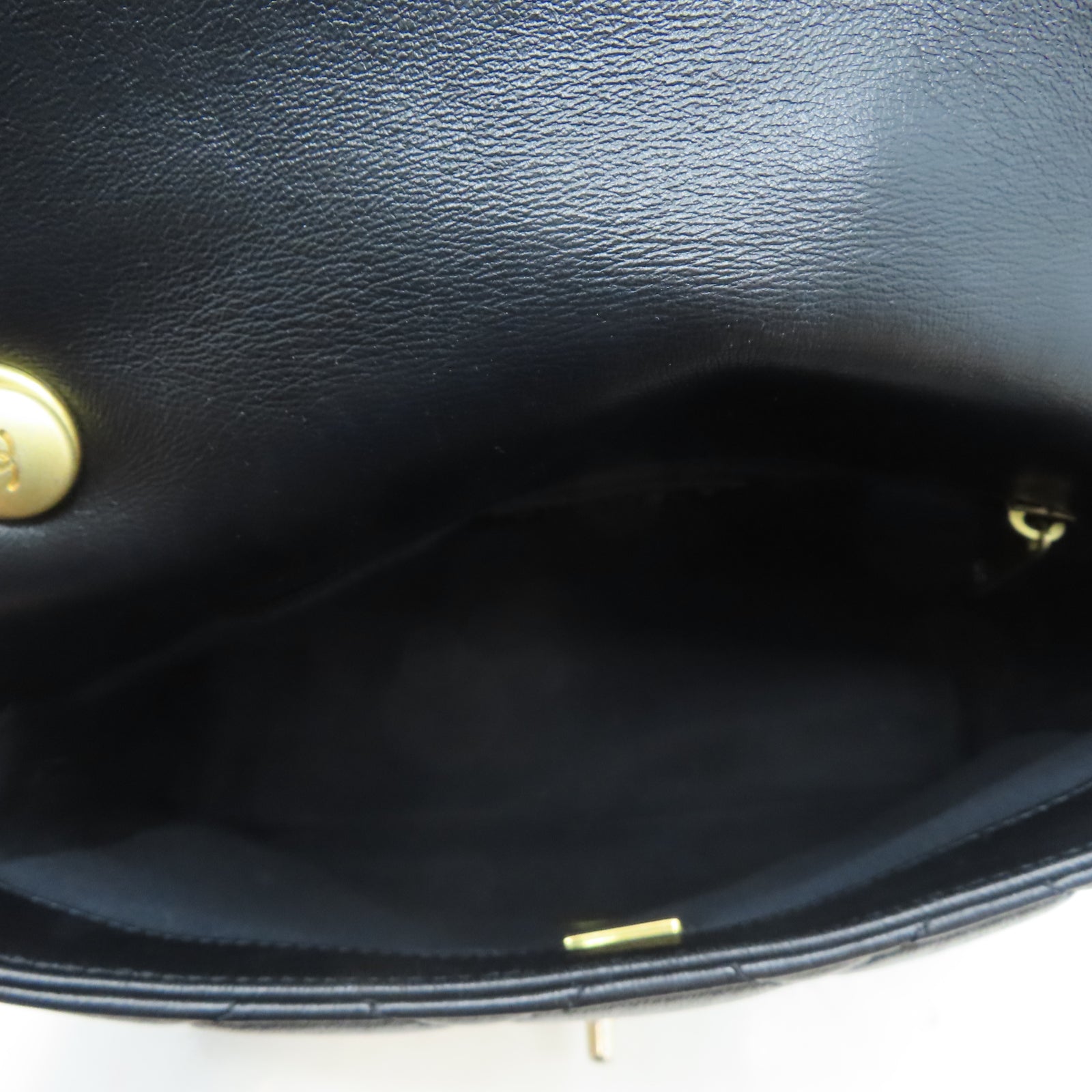 CHANEL **【激減優惠】菱格牛皮皮革Chain Shoulder金扣鏈帶肩背袋黑色