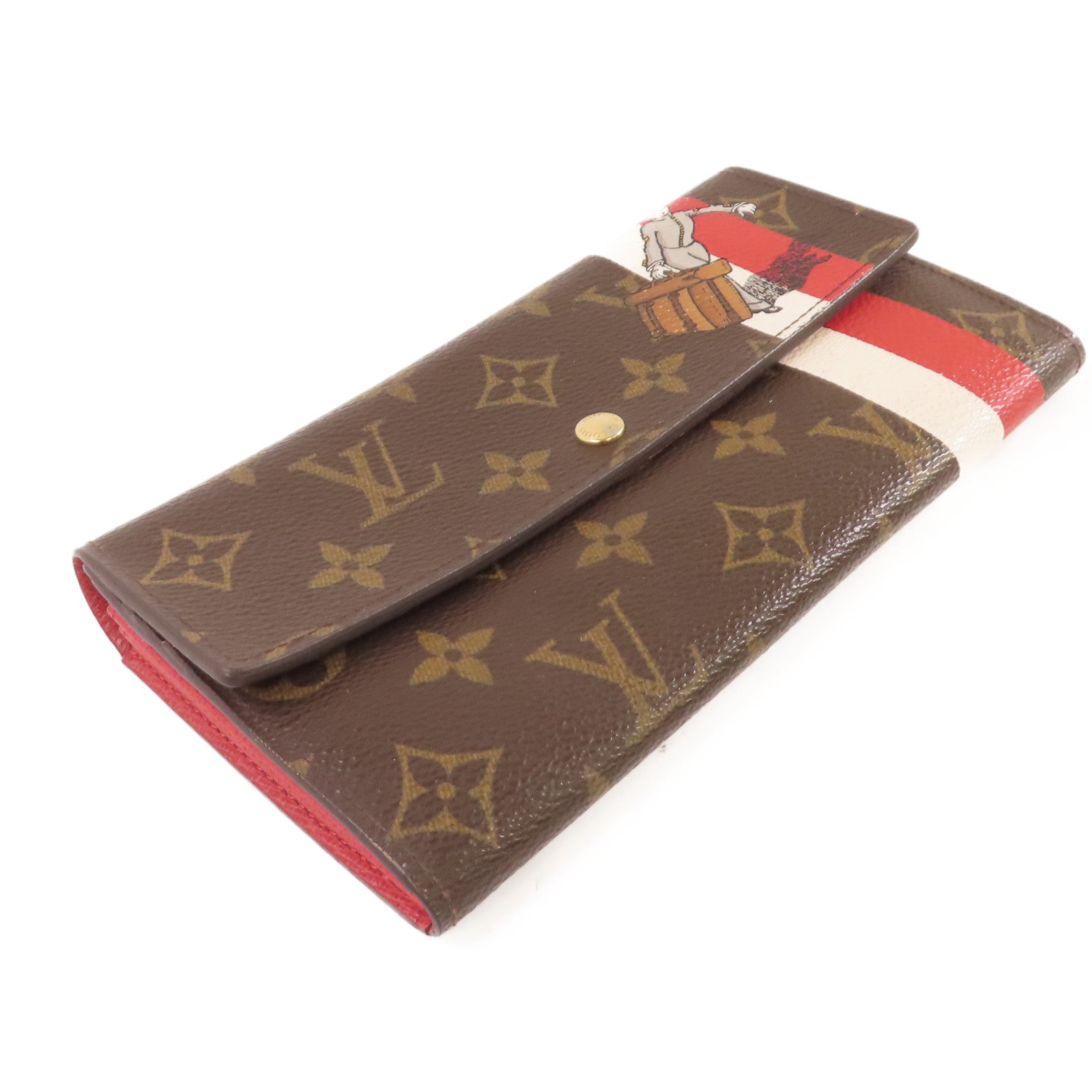 LOUIS VUITTON Monogram Portefeuille Sarah Long wallet金扣長錢包啡色