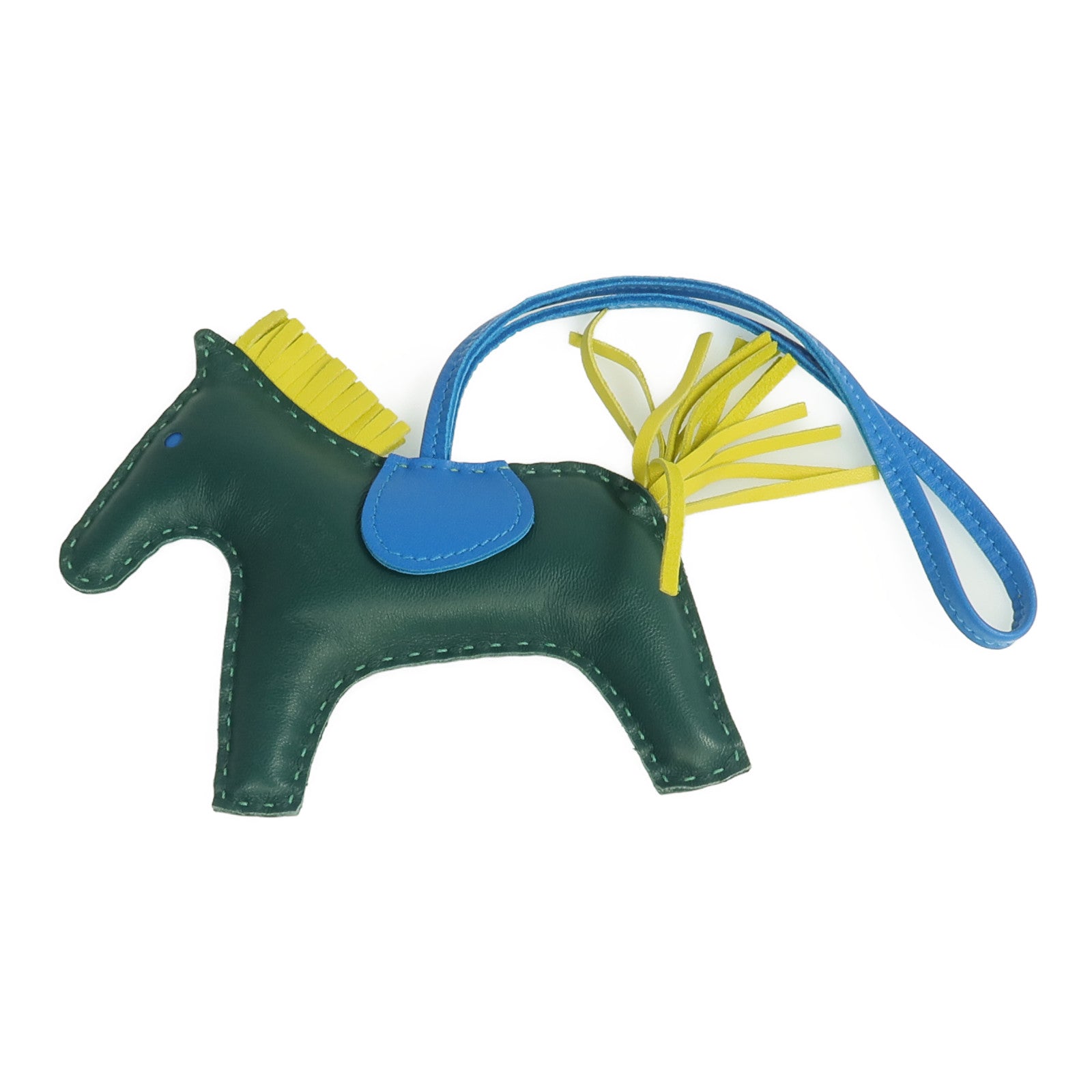 HERMES Milo皮革Rodeo MM掛飾Malachite