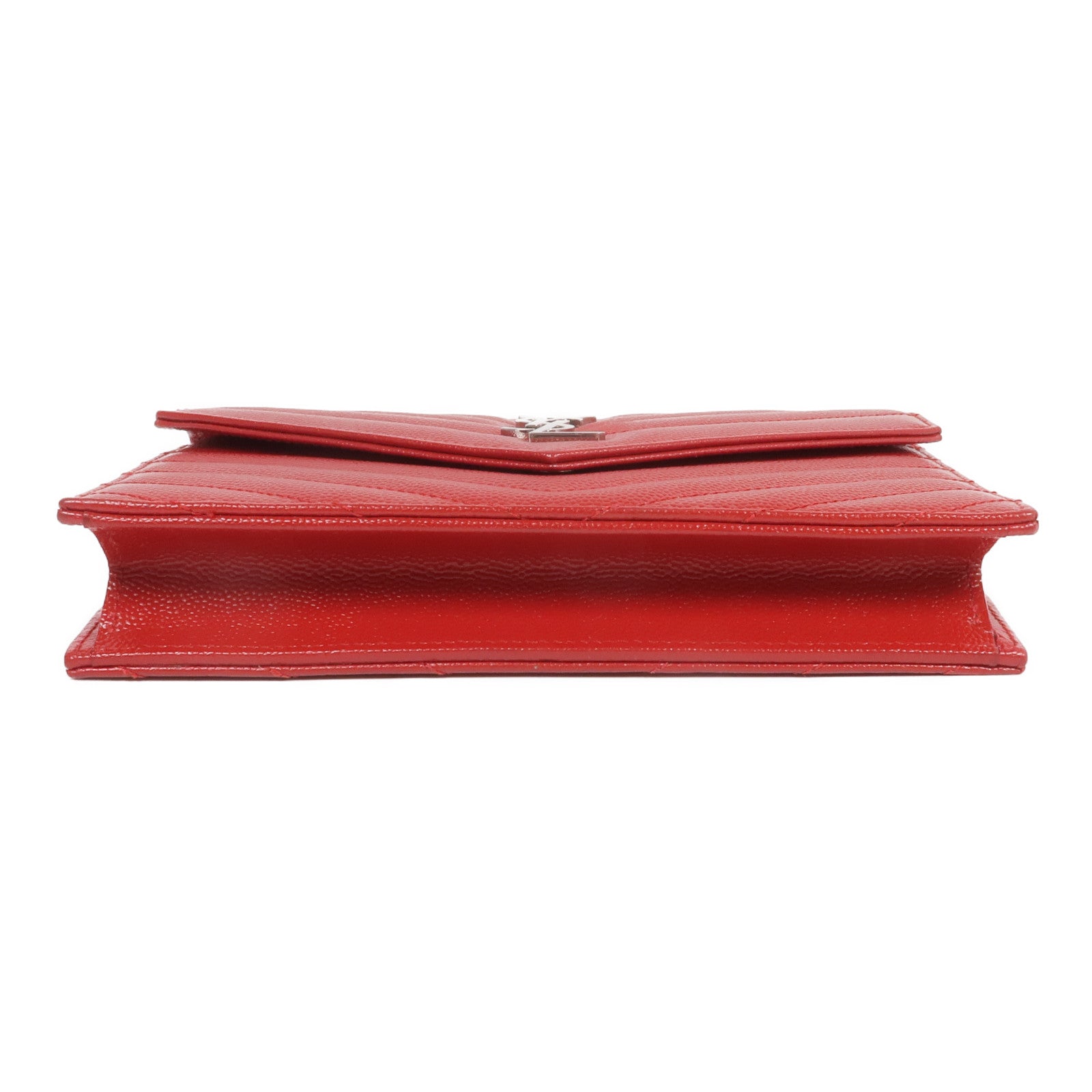 SAINT LAURENT 牛皮皮革Cassandre Envelope Chain Wallet銀扣鏈帶肩背袋