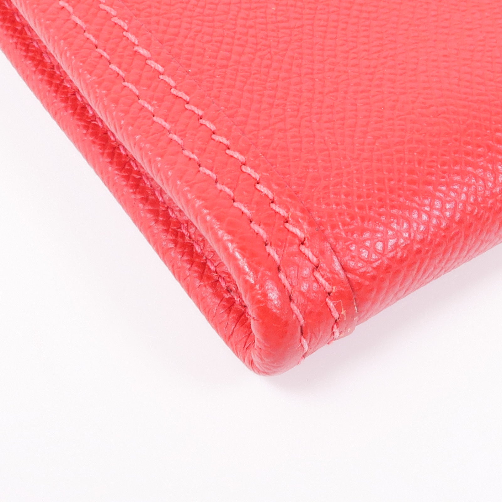 HERMES Epsom皮革Jige Elan手拿包Rouge Casaque