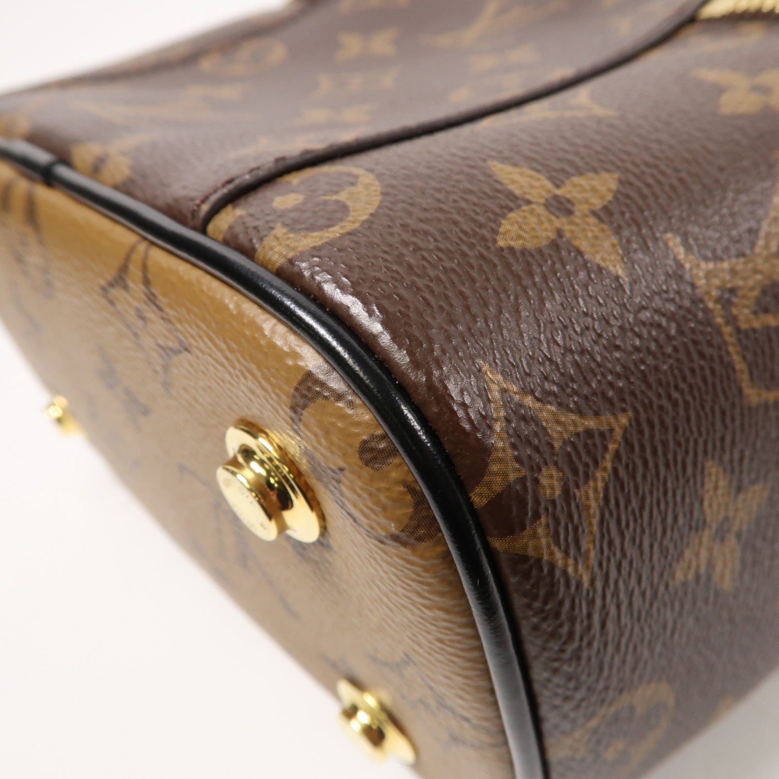 LOUIS VUITTON Monogram Vanity PM金扣手挽肩背兩用袋啡色