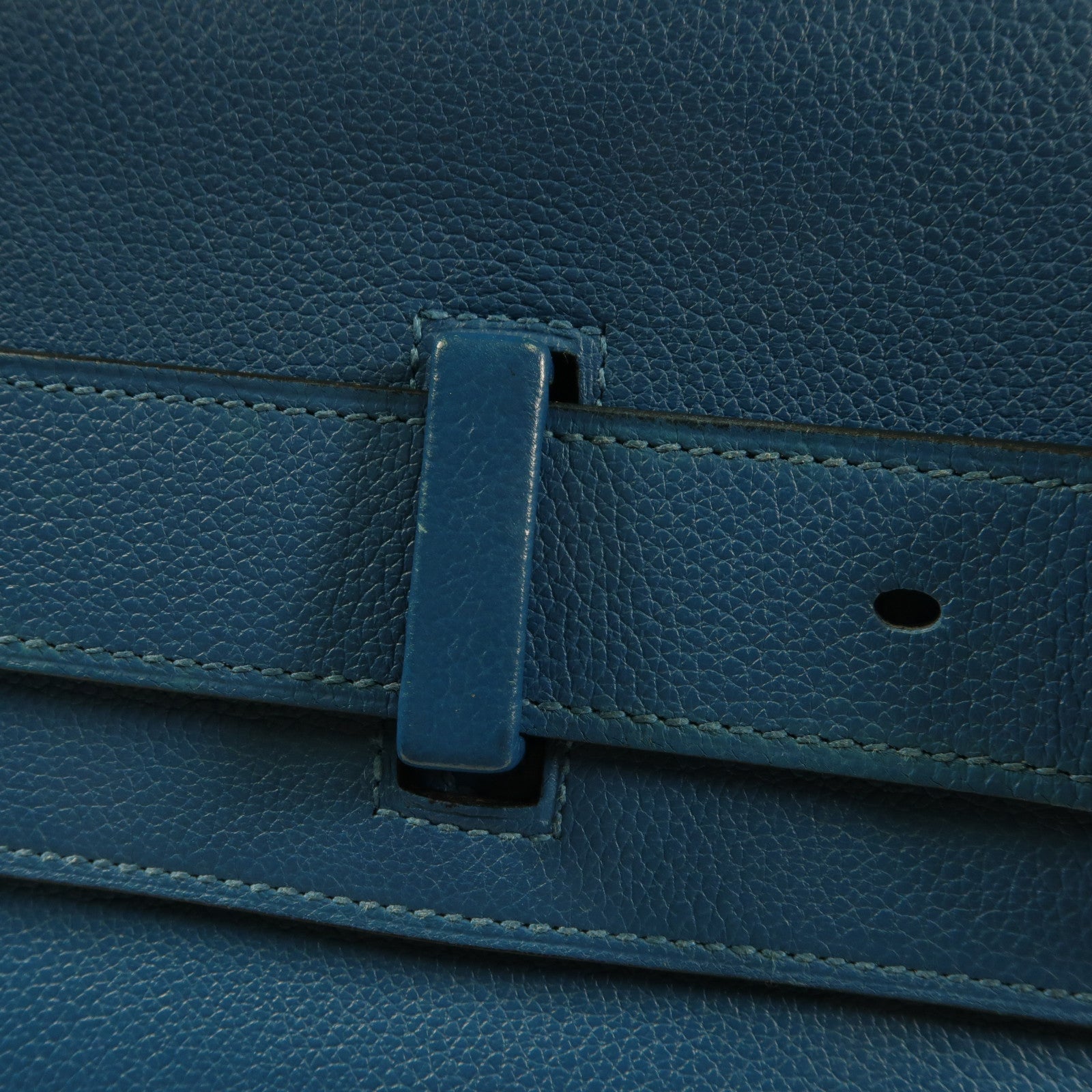 HERMES Evercolor皮革Etribelt手挽袋Bleu De Galice