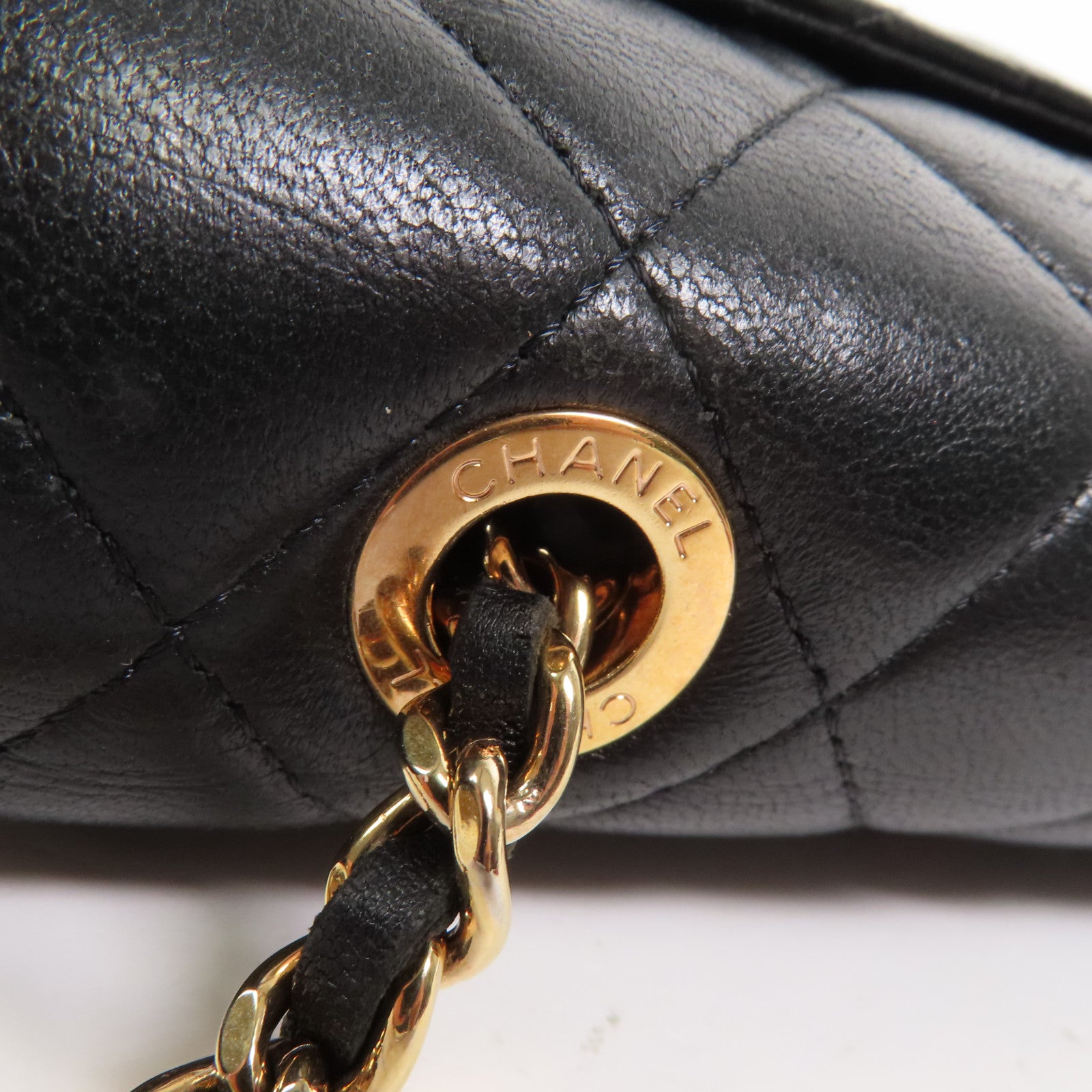 CHANEL 羊皮皮革Wallet On Chain金扣肩背袋