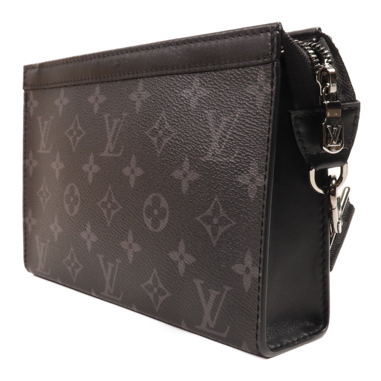 LOUIS VUITTON Monogram Eclipse Gaston銀扣肩背袋