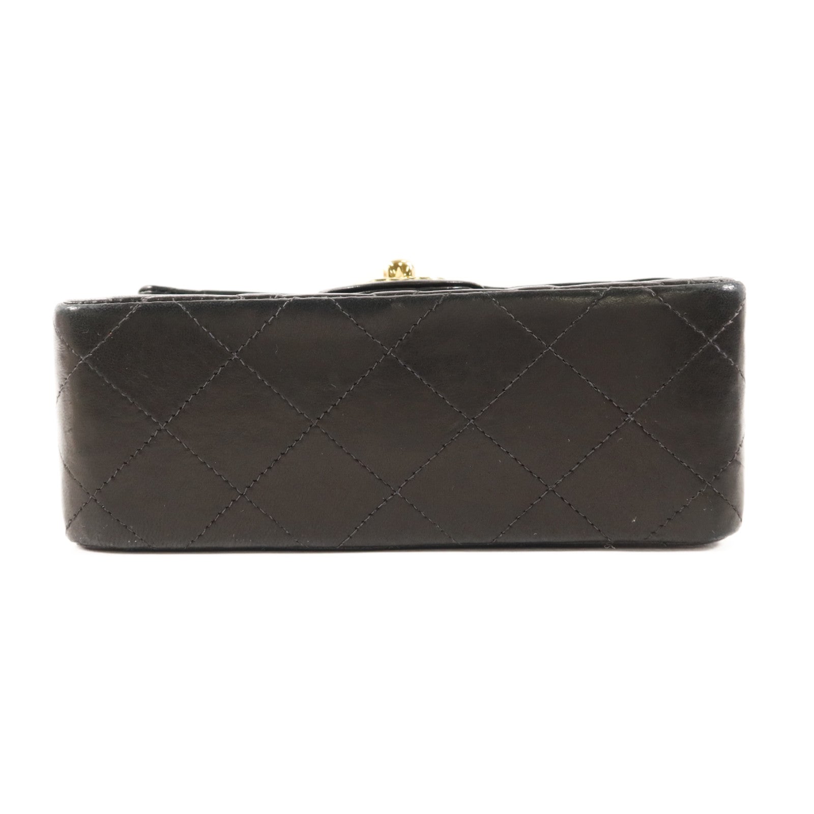 CHANEL 羊皮皮革Vintage Classic Mini Square 17金扣鏈帶肩背袋