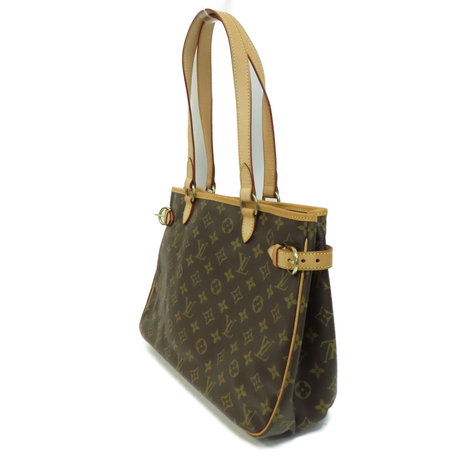 LOUIS VUITTON Monogram Batignolles Horizontal金扣肩背袋棕色