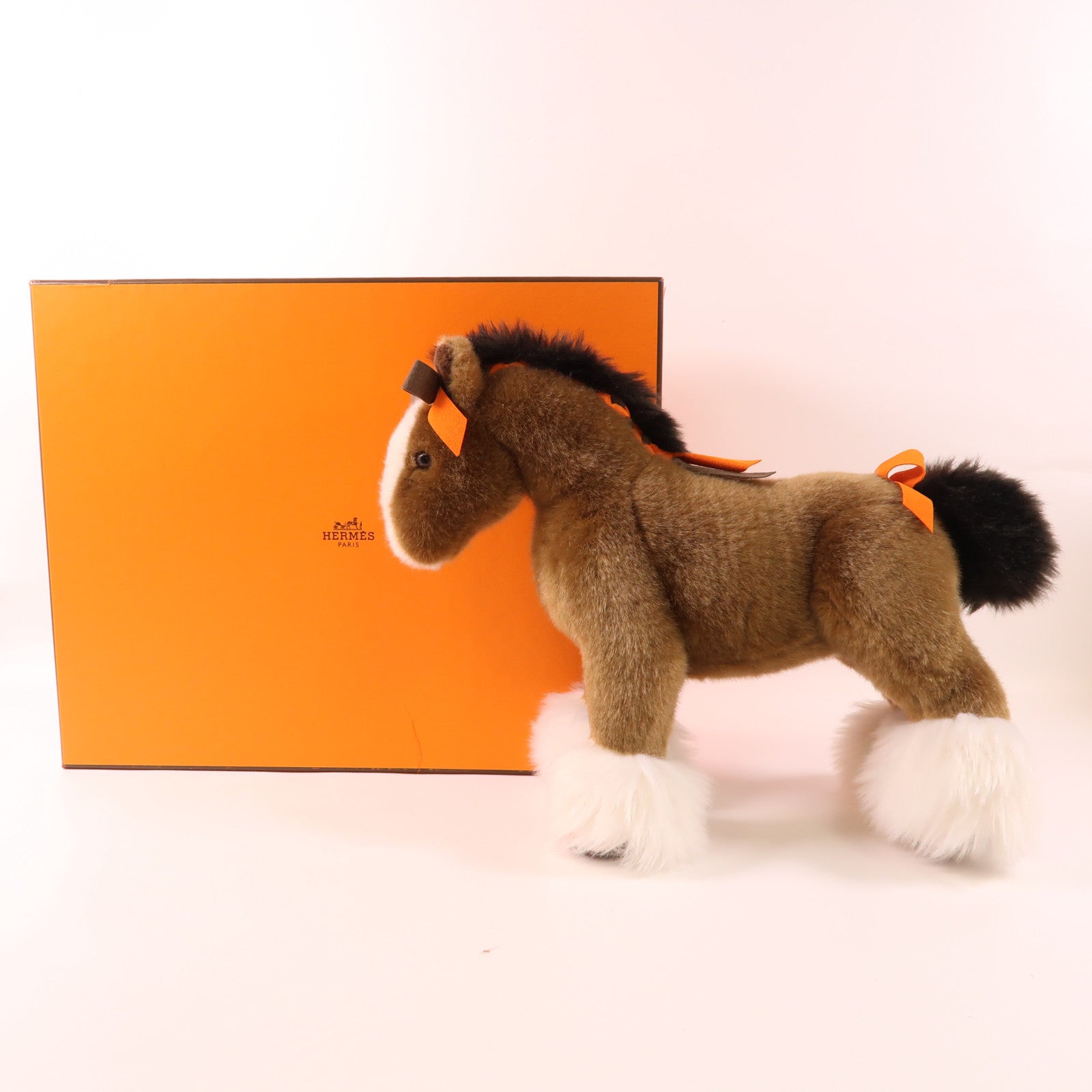 HERMES 丙烯酸聚酯纖維Hermy Plush Horse PM公仔