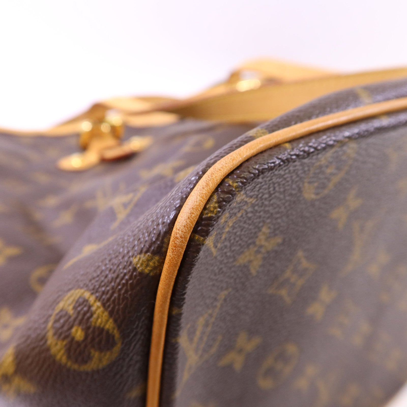 LOUIS VUITTON Monogram Palermo GM金扣手挽肩背兩用袋棕色