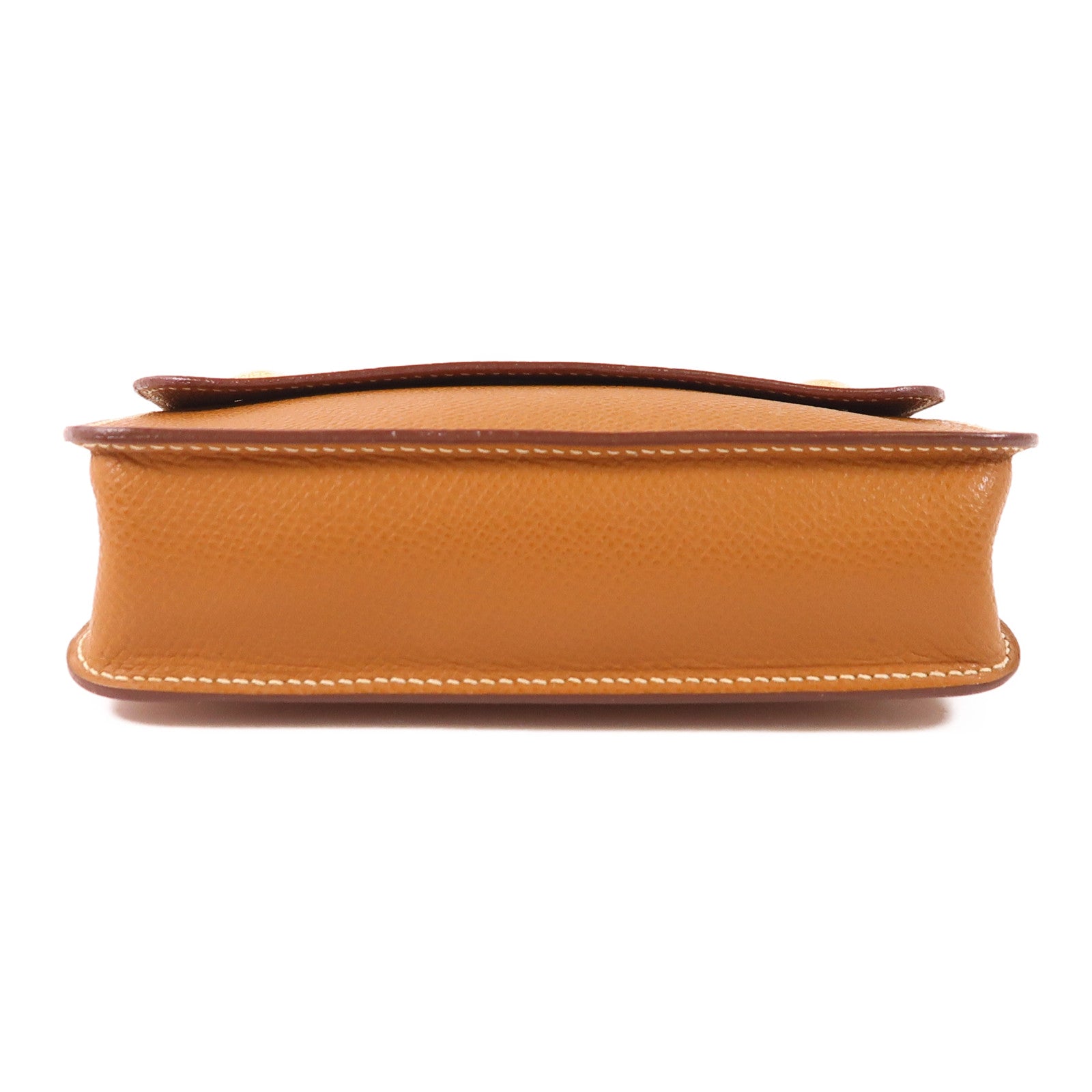 HERMES 【激減優惠】Epsom皮革Belt/Waist/Body Bag金扣腰包Gold