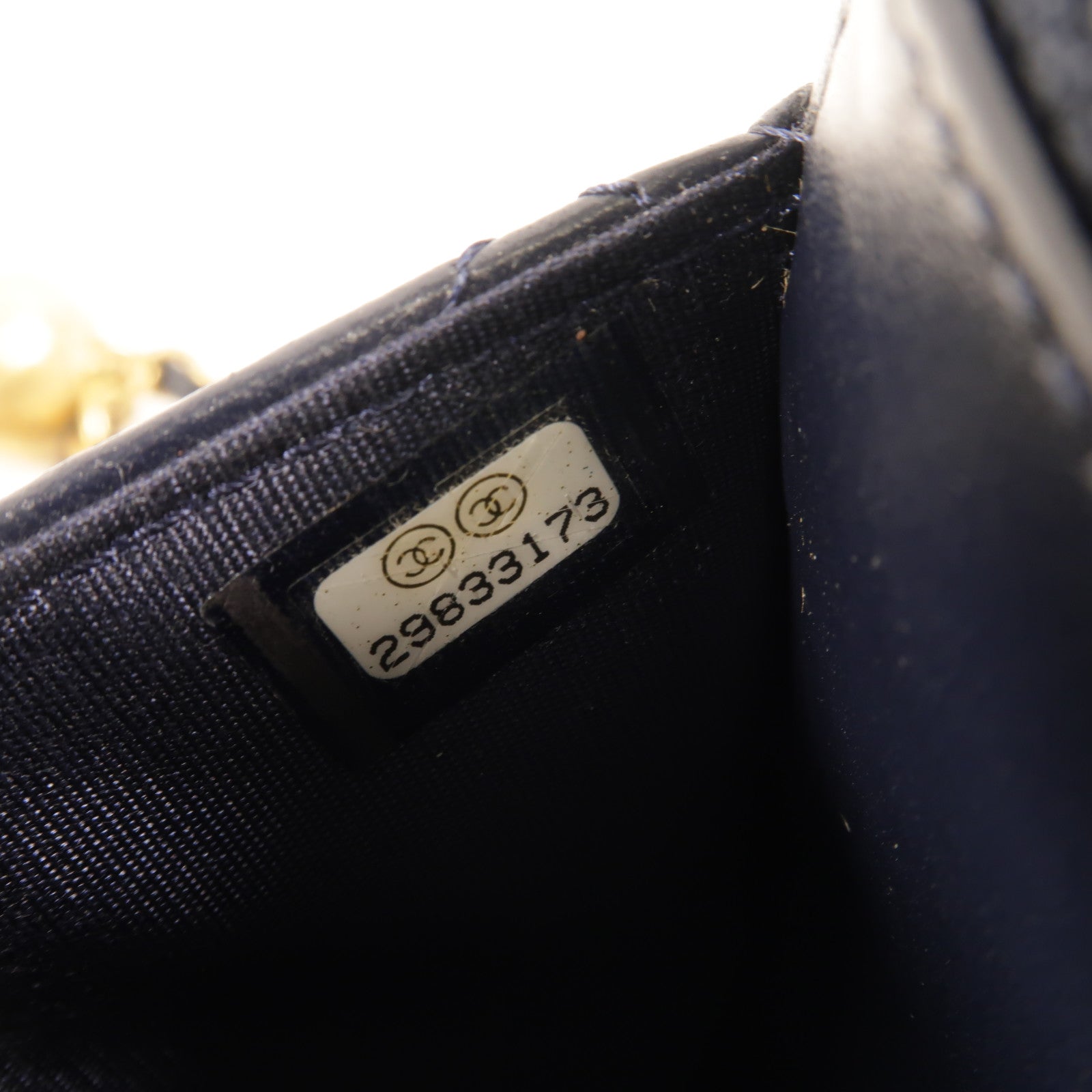 CHANEL 羊皮皮革WOC Wallet On Chain Gold Ball鏈帶肩背袋