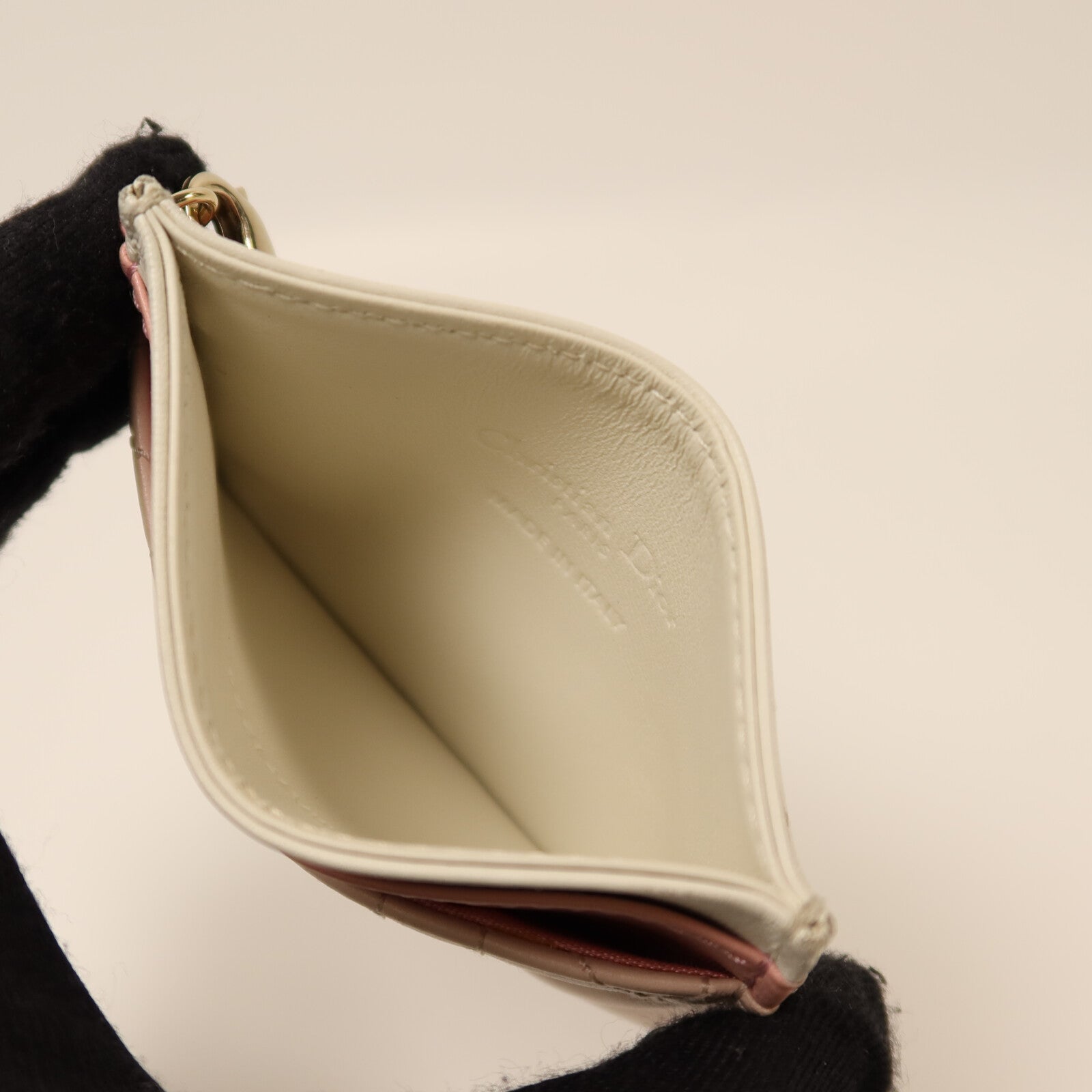 Dior 羊皮皮革Card Case銀扣卡片套
